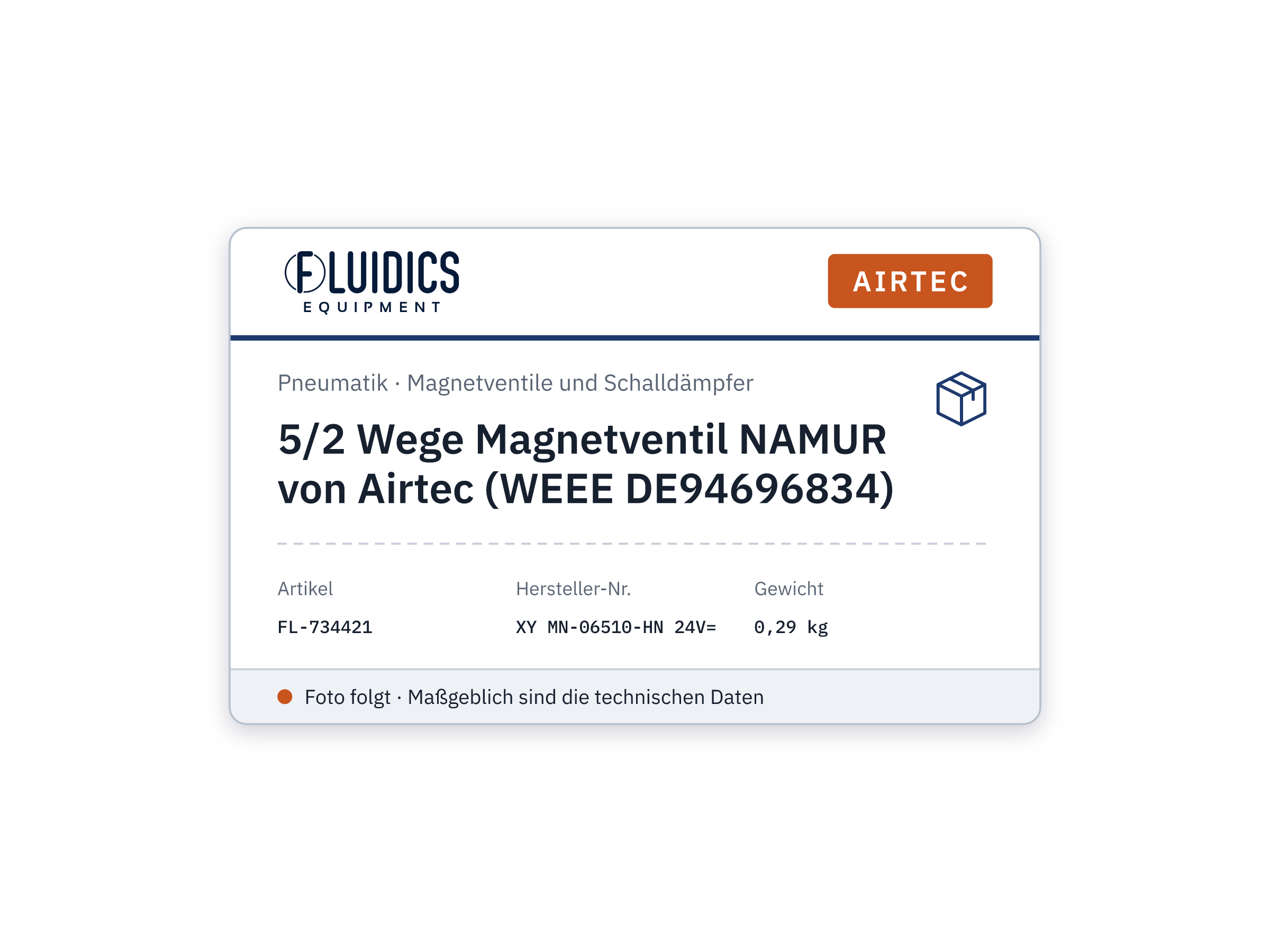 5/2 Wege Magnetventil NAMUR von Airtec (WEEE DE94696834)