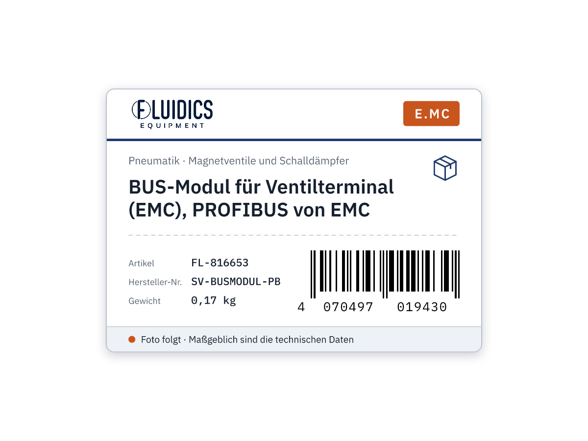 BUS-Modul für Ventilterminal (EMC), PROFIBUS von EMC