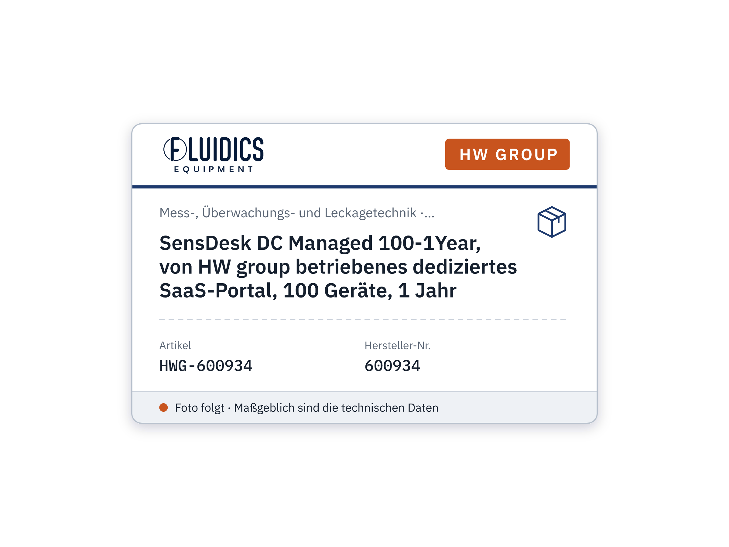 SensDesk DC Managed 100-1Year, dedicated SaaS portal operated by HW group, 100 devices, 1 year - HW group 600934