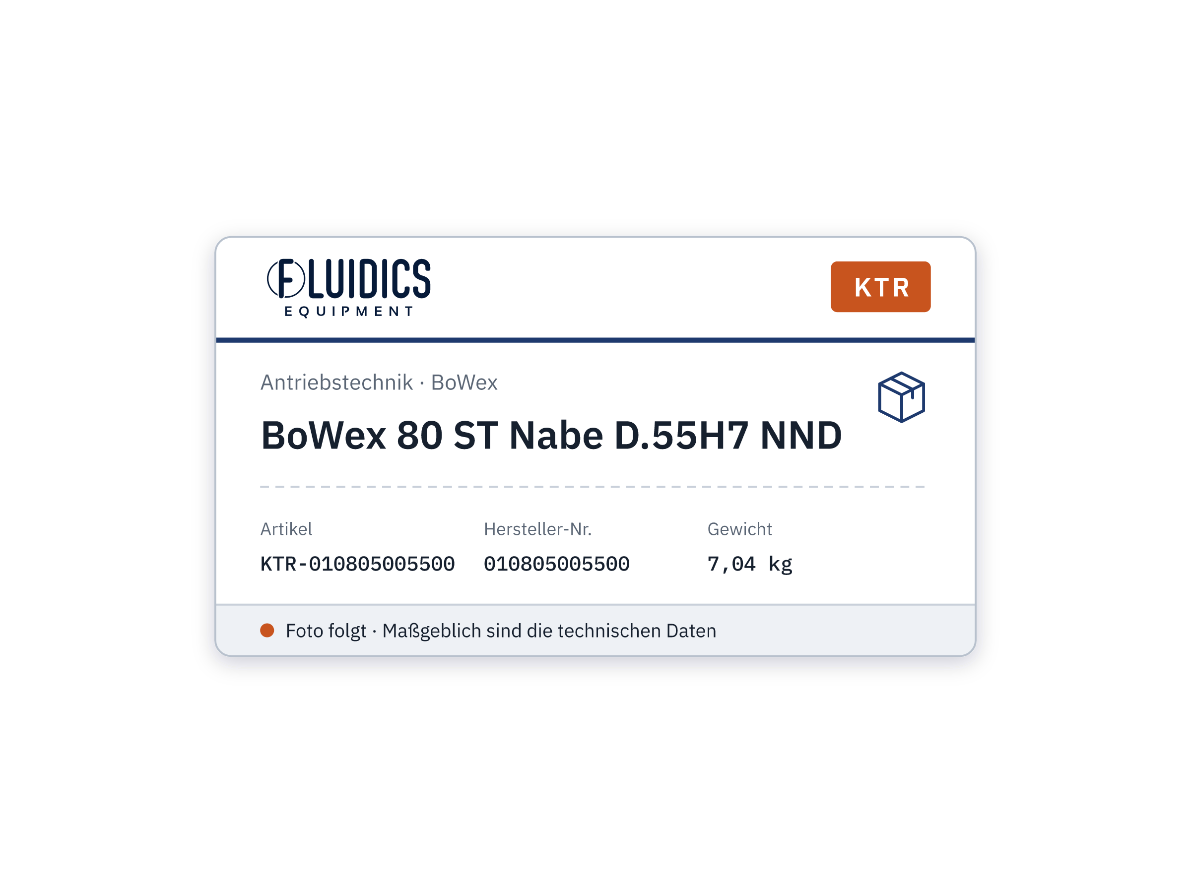 BoWex 80 ST Nabe D.55H7 NND - KTR 010805005500