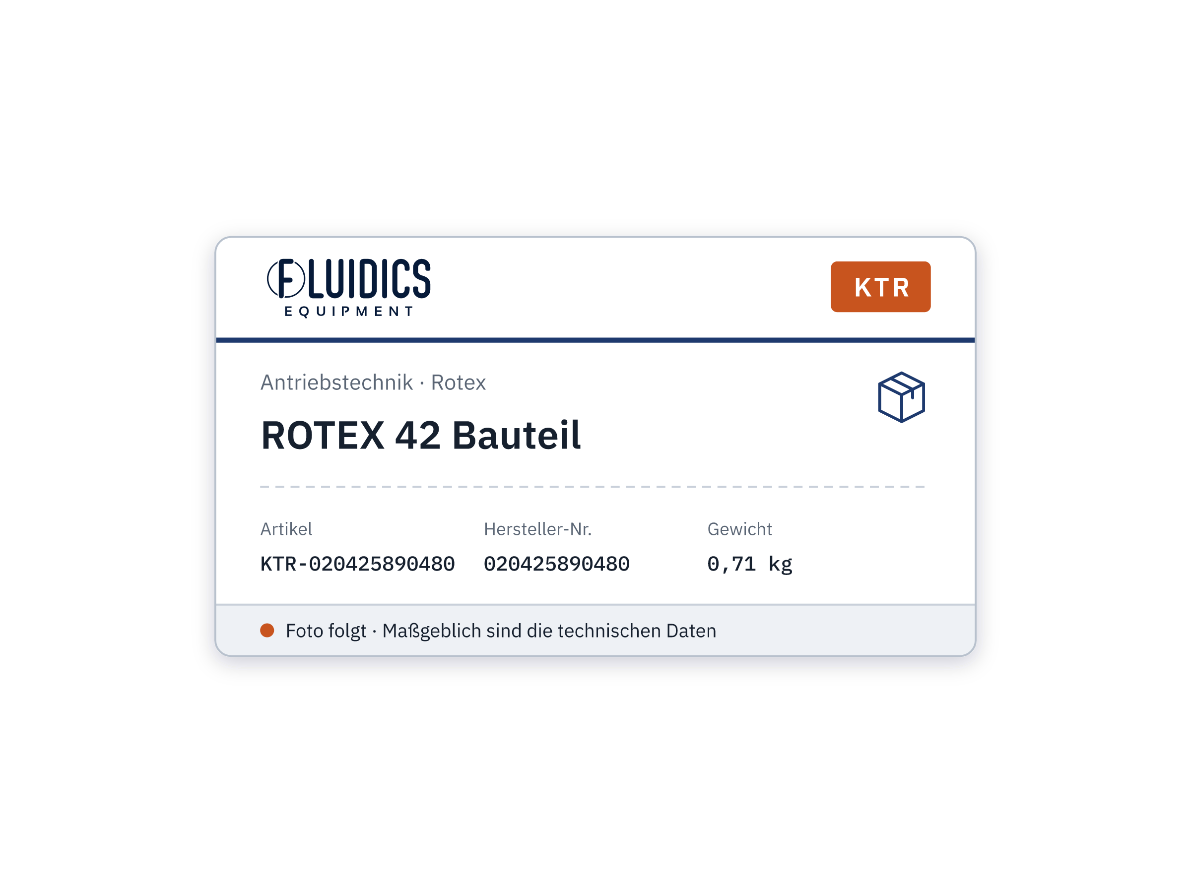 ROTEX 42 Bauteil - KTR 020425890480