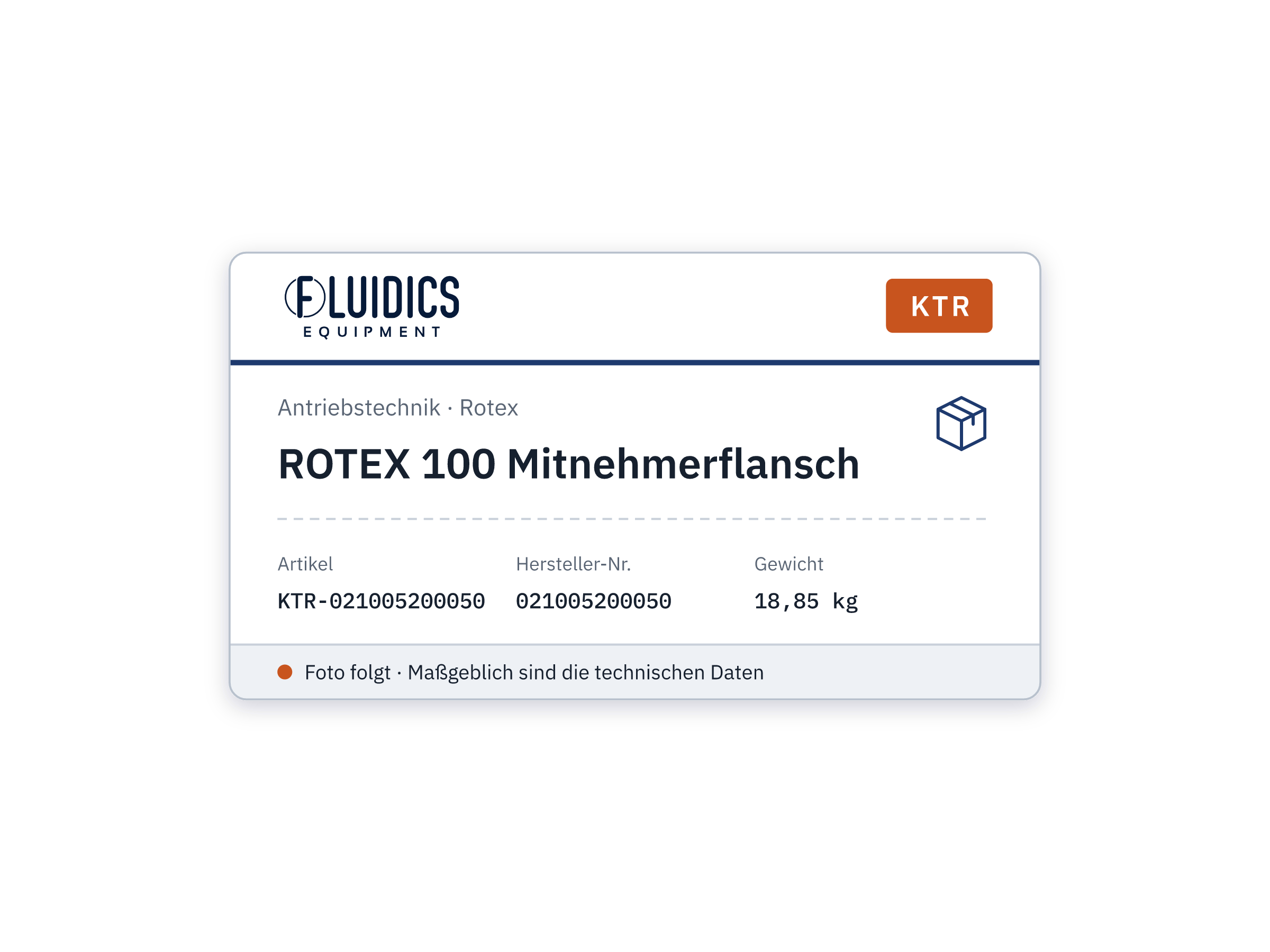 ROTEX 100 Mitnehmerflansch - KTR 021005200050