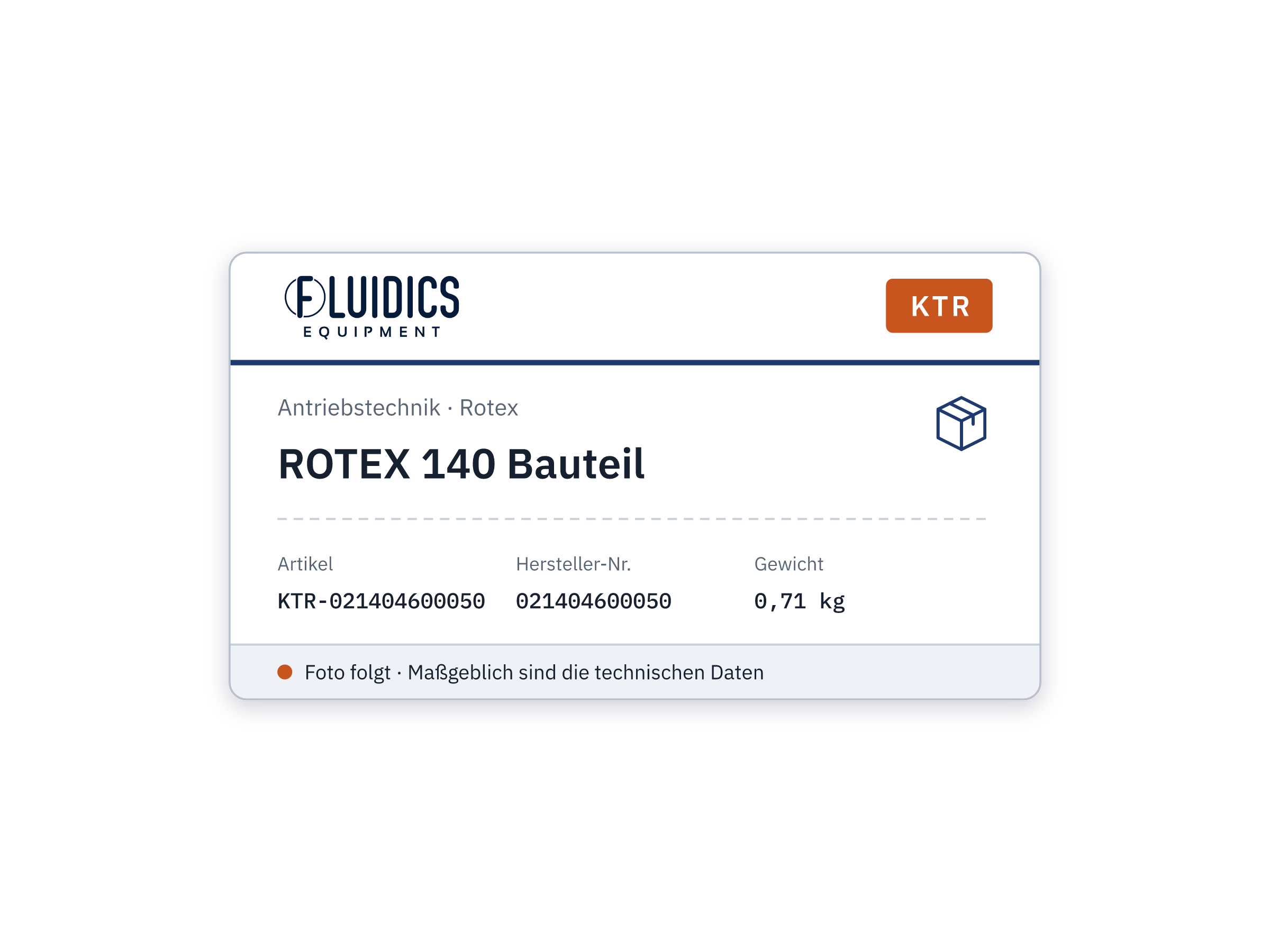ROTEX 140 Bauteil - KTR 021404600050
