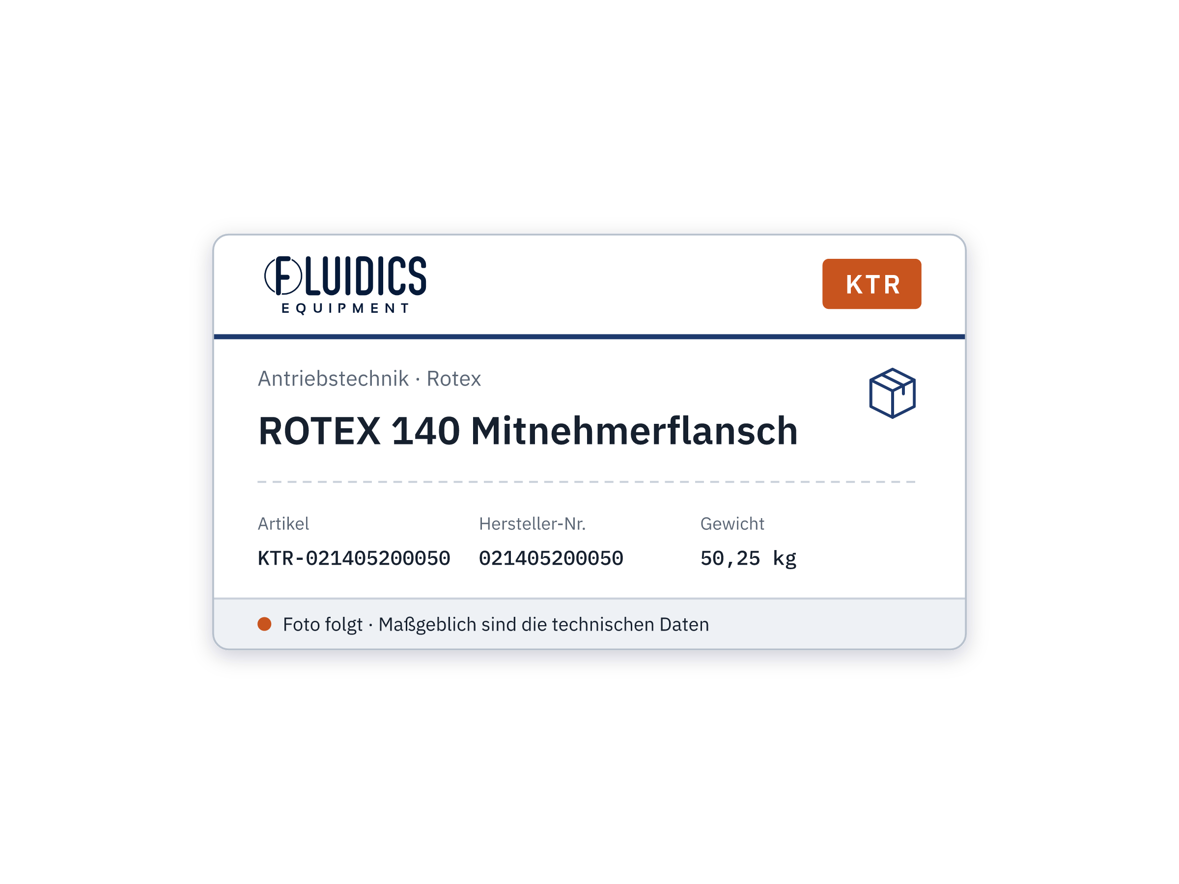 ROTEX 140 Mitnehmerflansch - KTR 021405200050