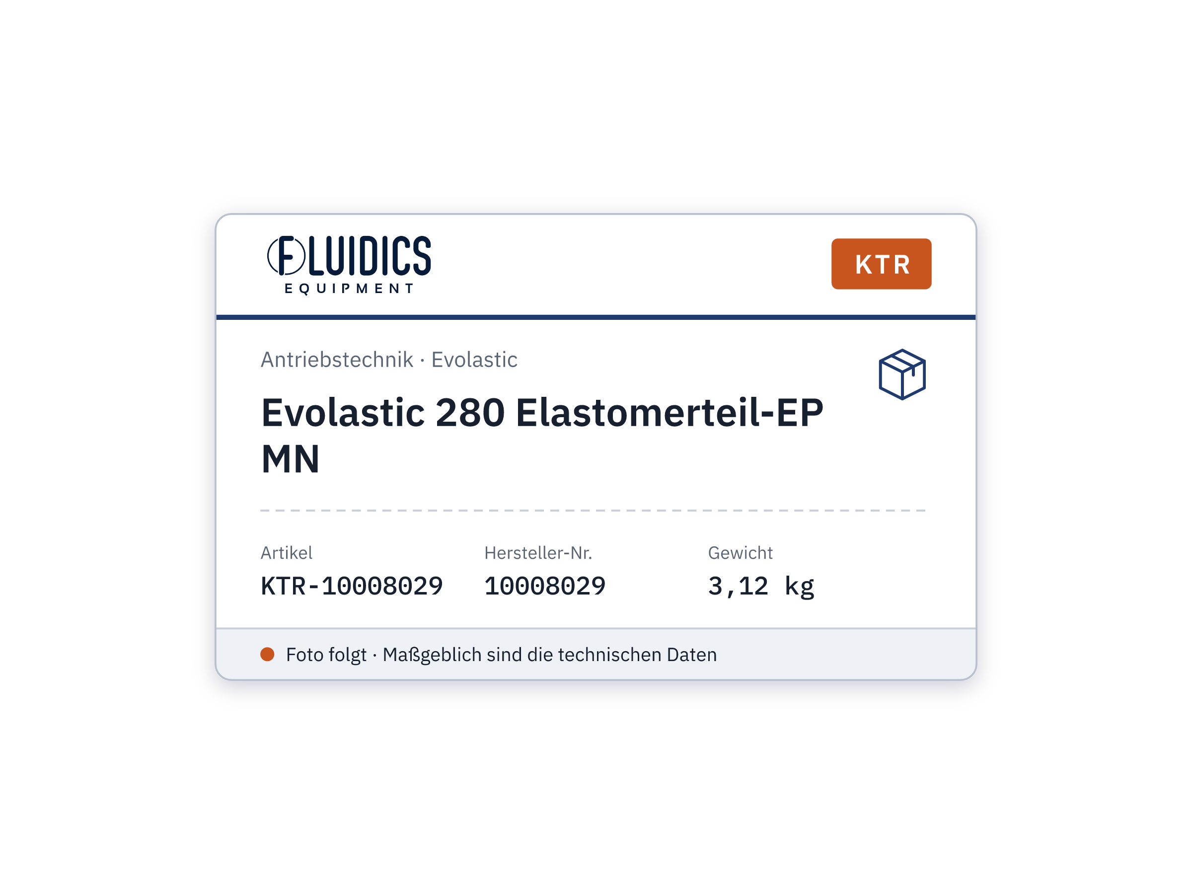 Evolastic 280 Elastomerteil-EP MN - KTR 10008029