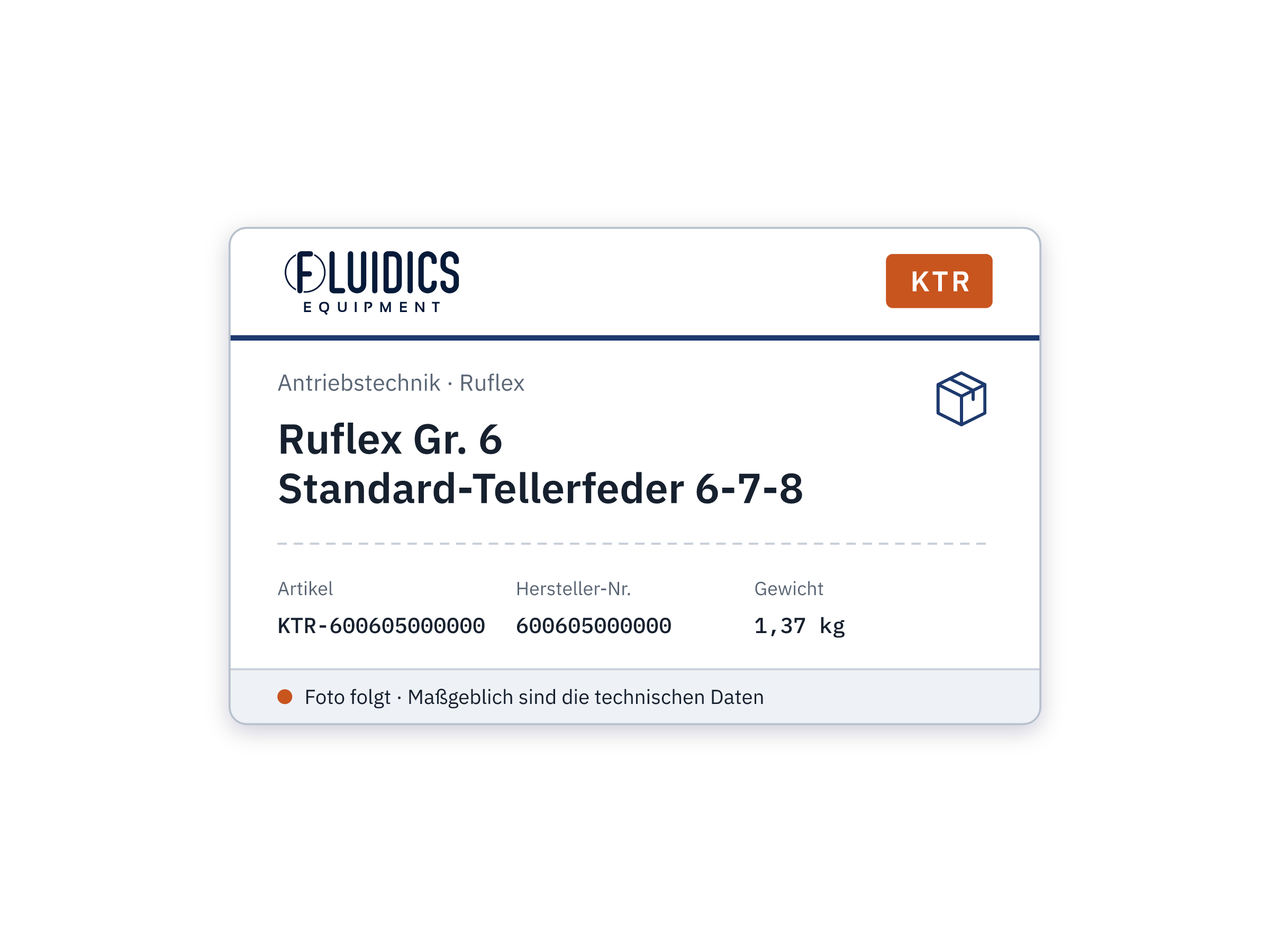 Ruflex Gr. 6 Standard-Tellerfeder 6-7-8 - KTR 600605000000