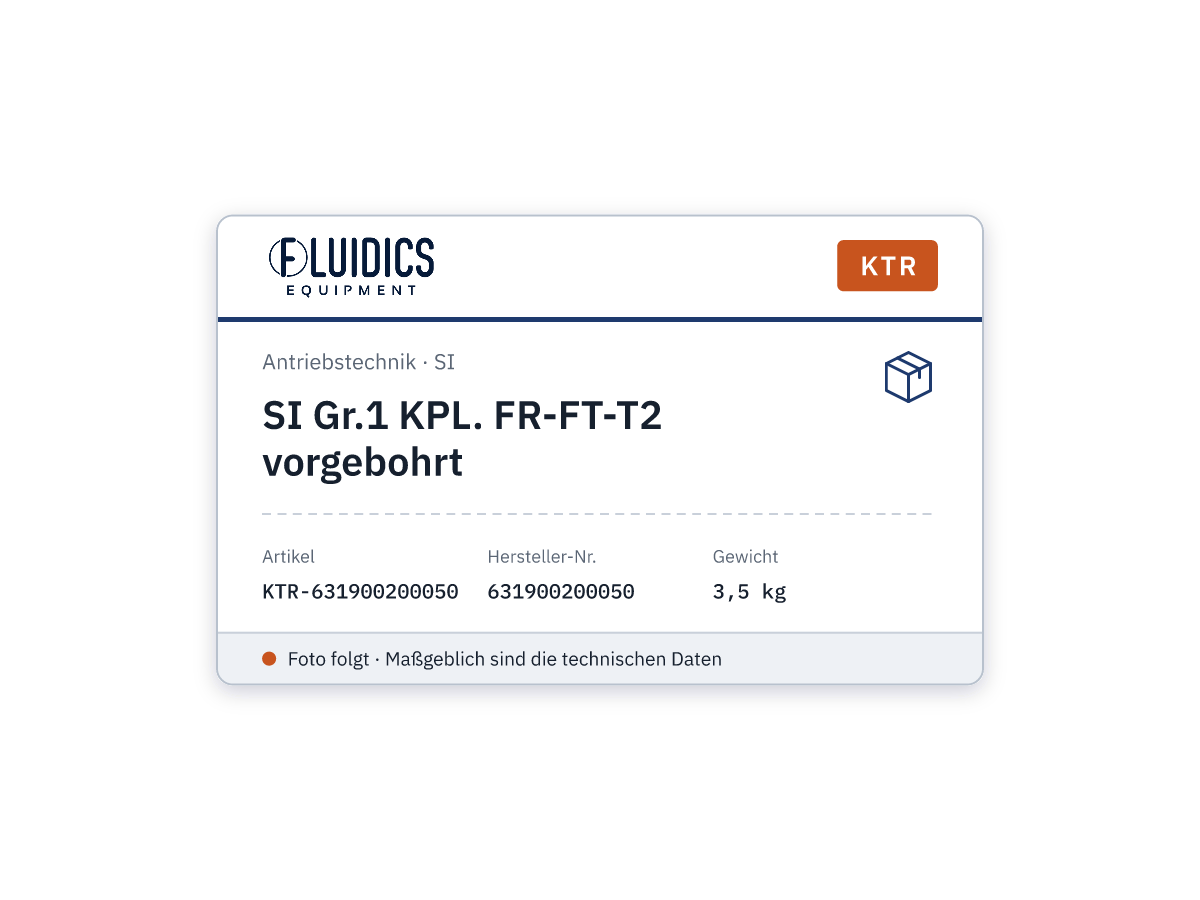 SI Gr.1 KPL. FR-FT-T2 vorgebohrt - KTR 631900200050