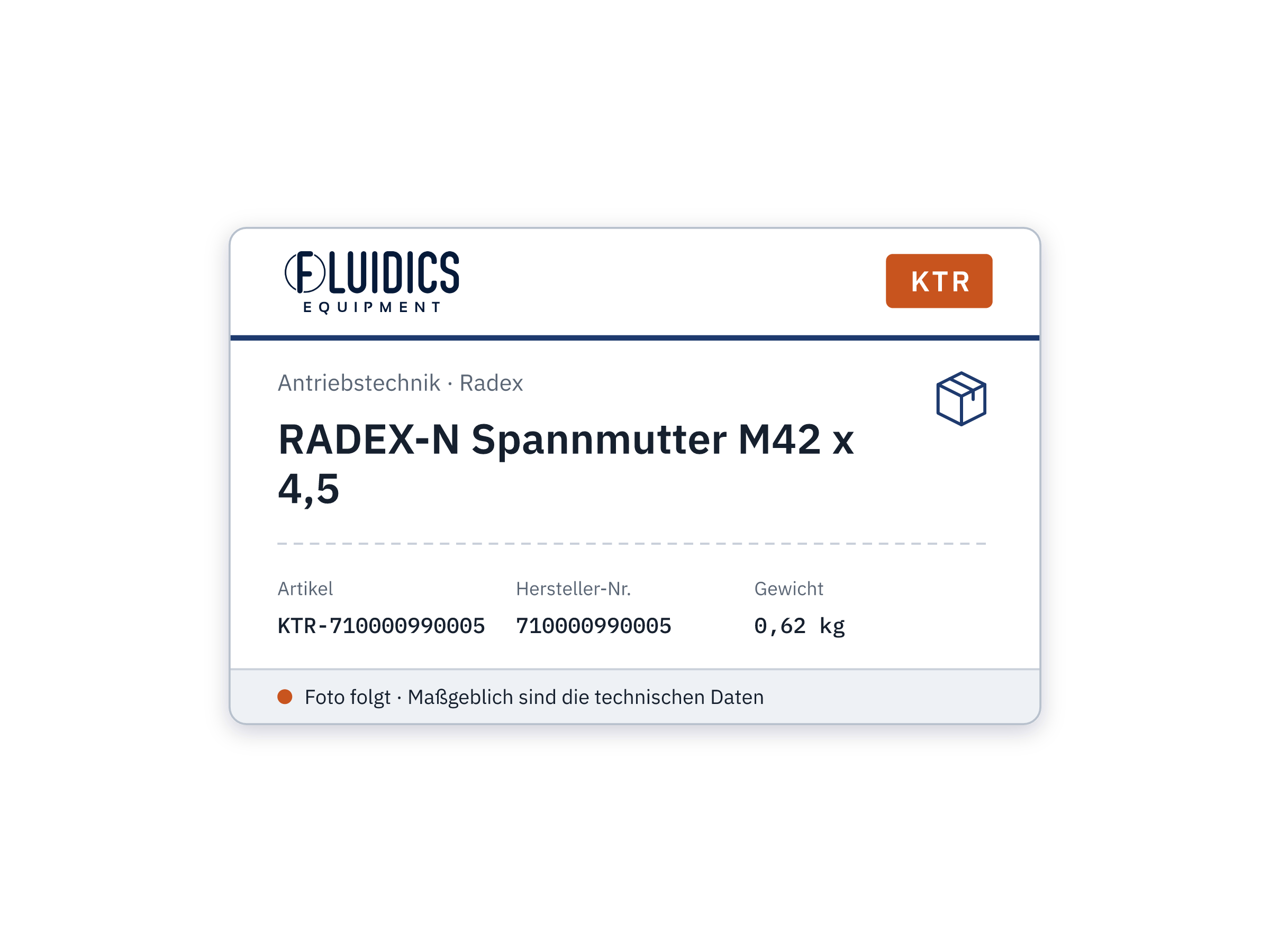 RADEX-N Spannmutter M42 x 4,5 - KTR 710000990005