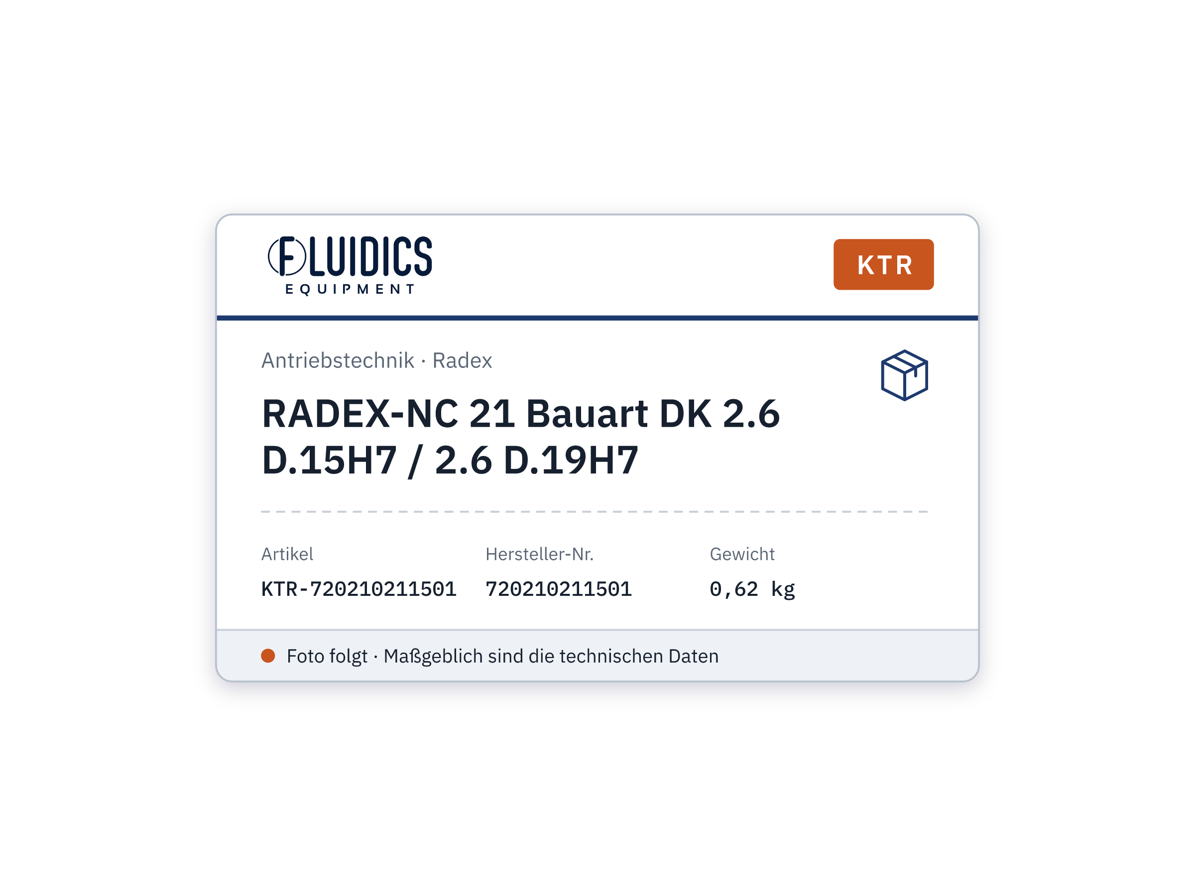 RADEX-NC 21 Type DK 2.6 D.15H7 / 2.6 D.19H7 - KTR 720210211501