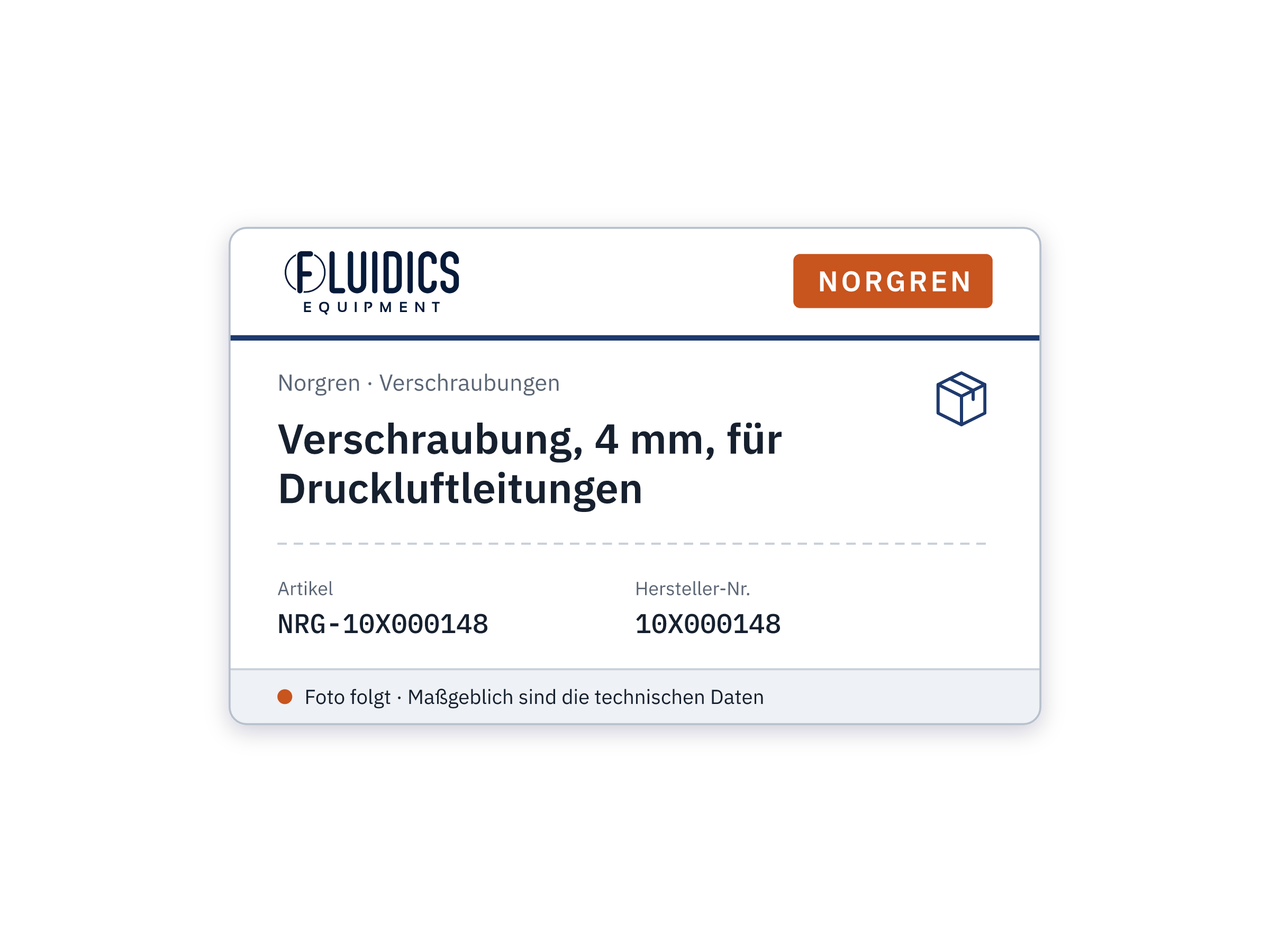Verschraubung, 4 mm, für Druckluftleitungen - Norgren 10X000148