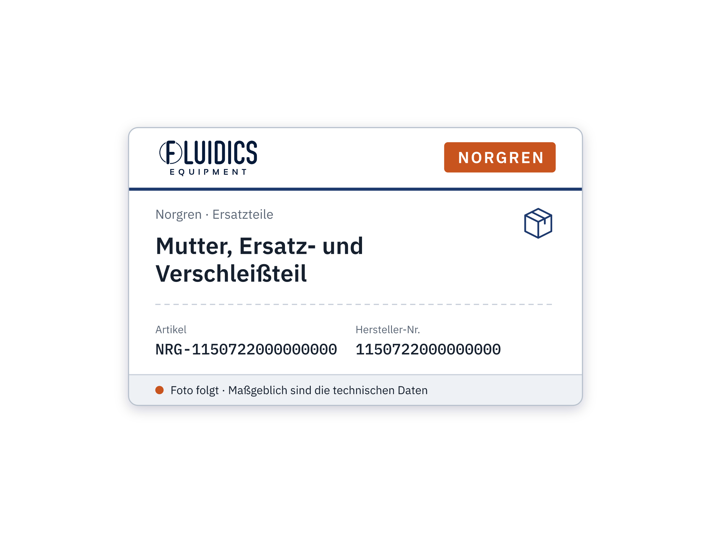 Mutter, Ersatz- und Verschleißteil - Norgren 1150722000000000