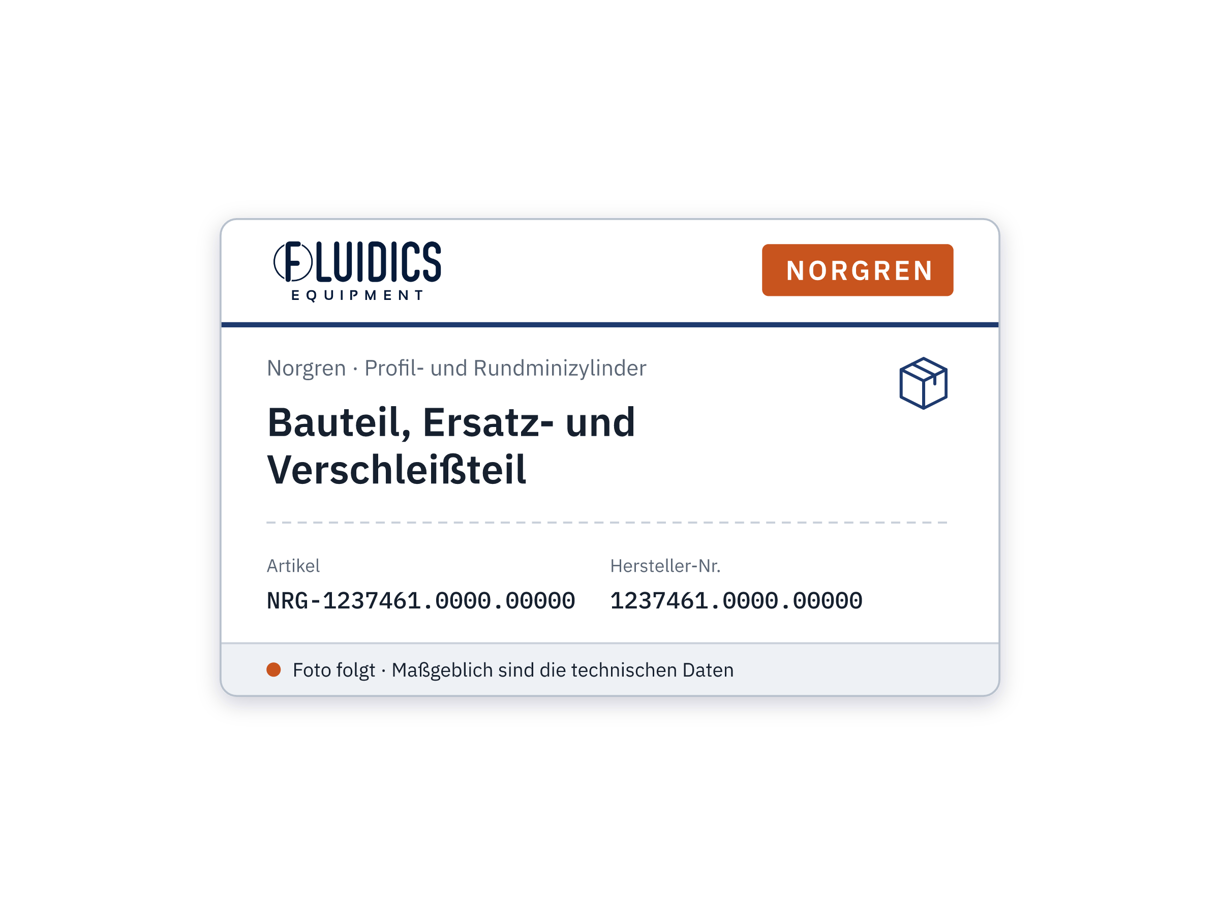 Bauteil, Ersatz- und Verschleißteil - Norgren 1237461.0000.00000
