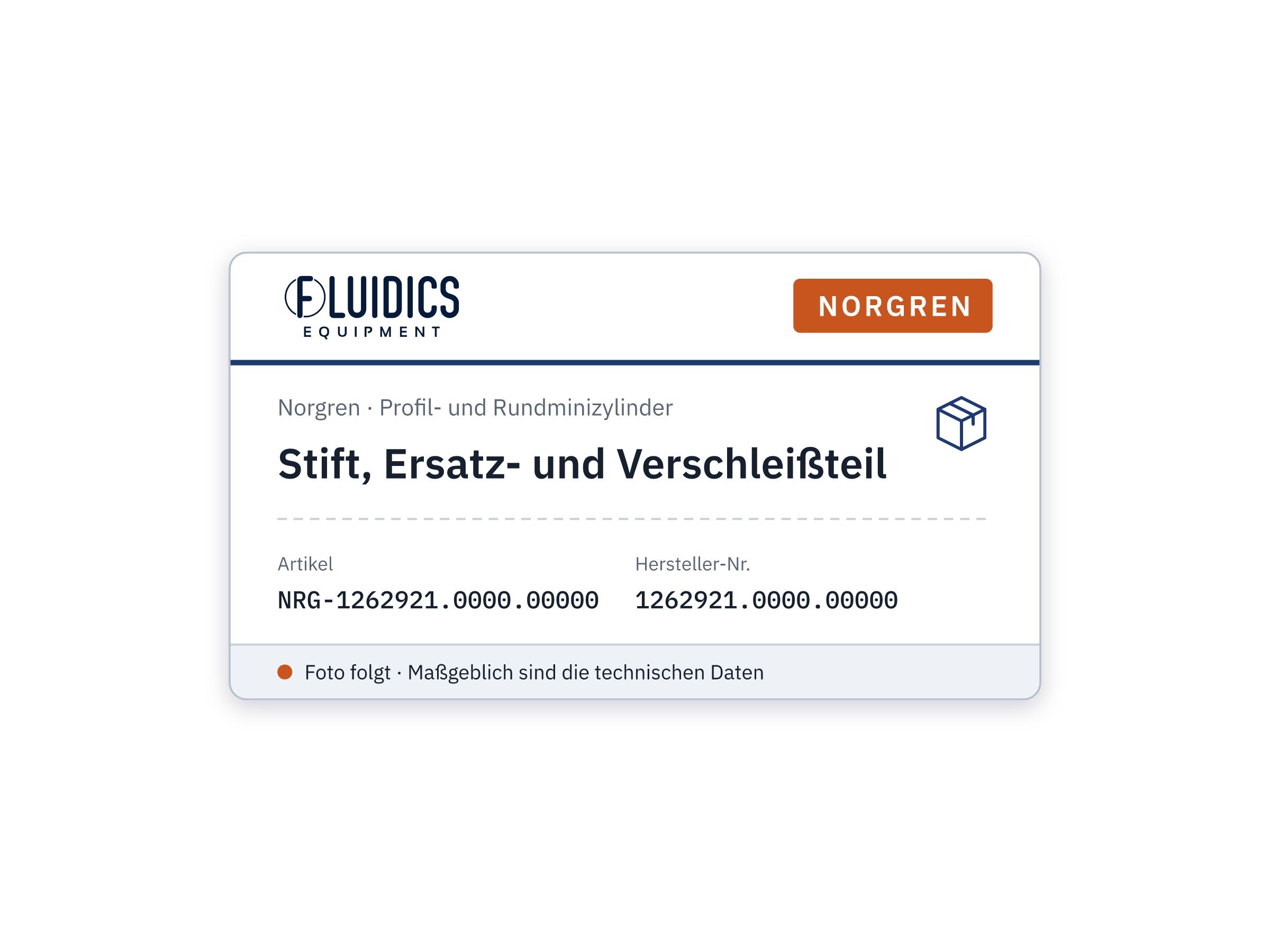 Stift, Ersatz- und Verschleißteil - Norgren 1262921.0000.00000