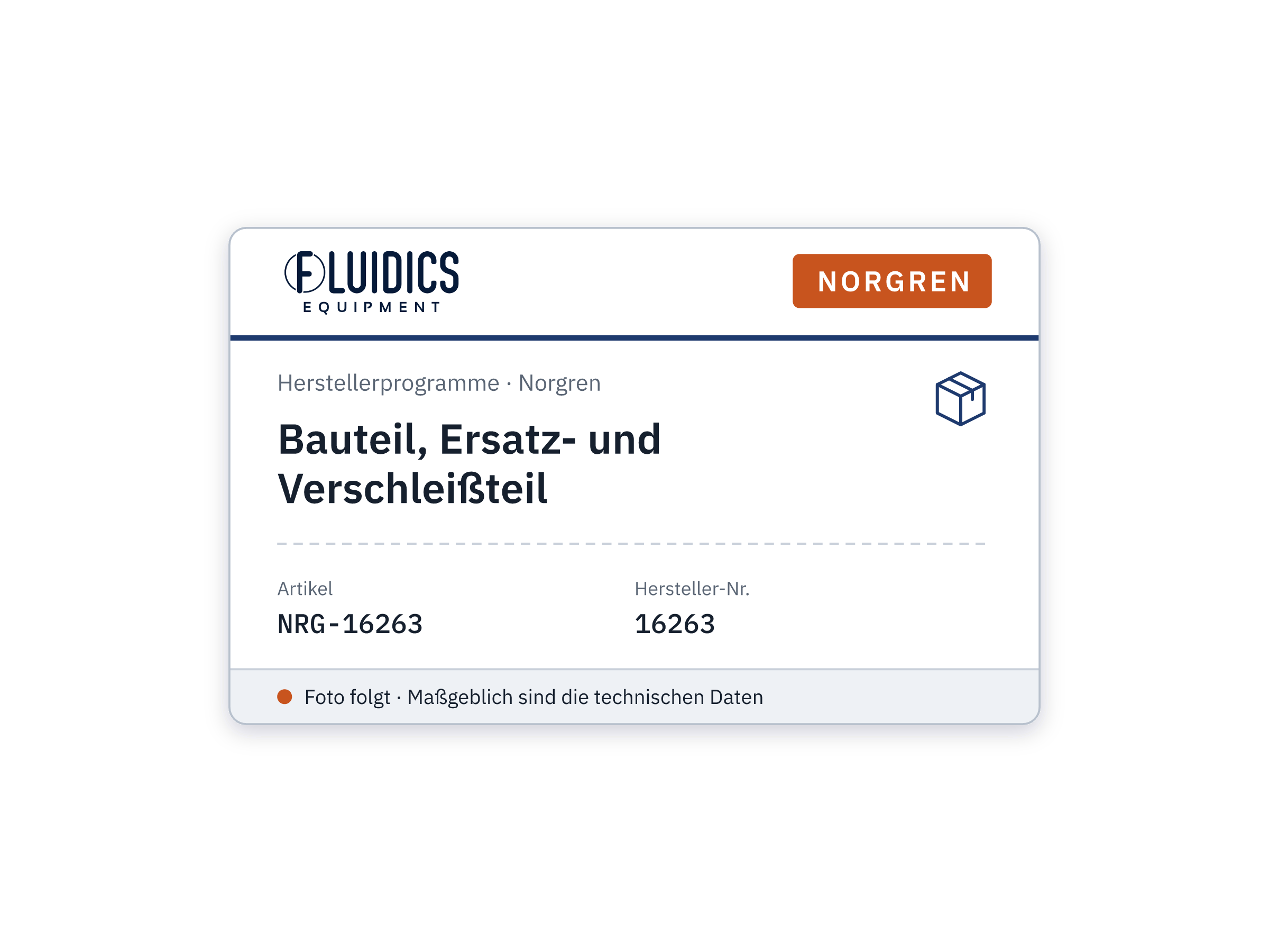 Bauteil, Ersatz- und Verschleißteil - Norgren 16263