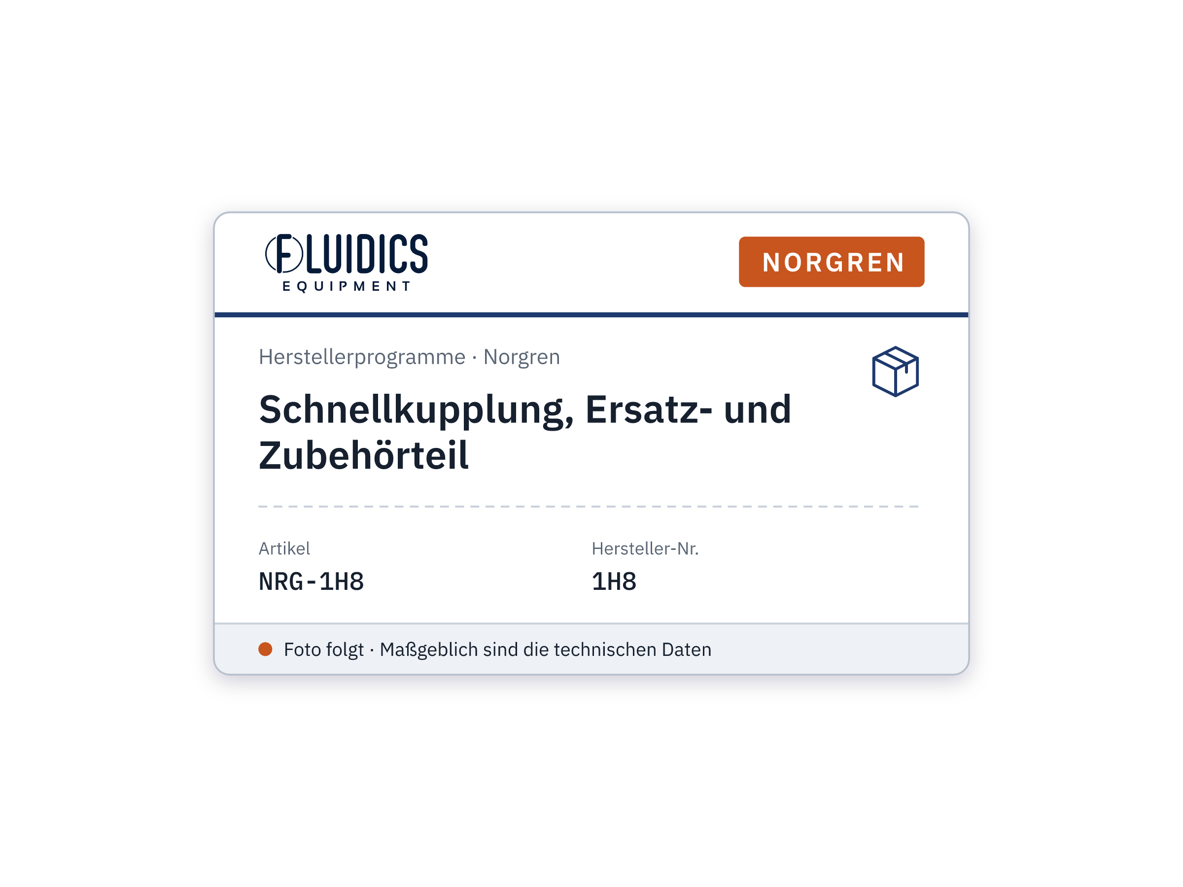 Schnellkupplung, Ersatz- und Zubehörteil - Norgren 1H8
