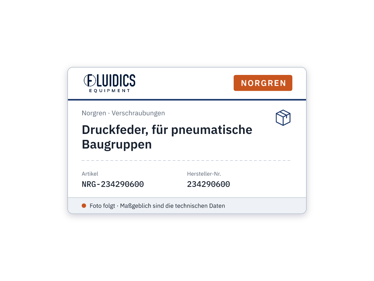 Druckfeder, für pneumatische Baugruppen - Norgren 234290600