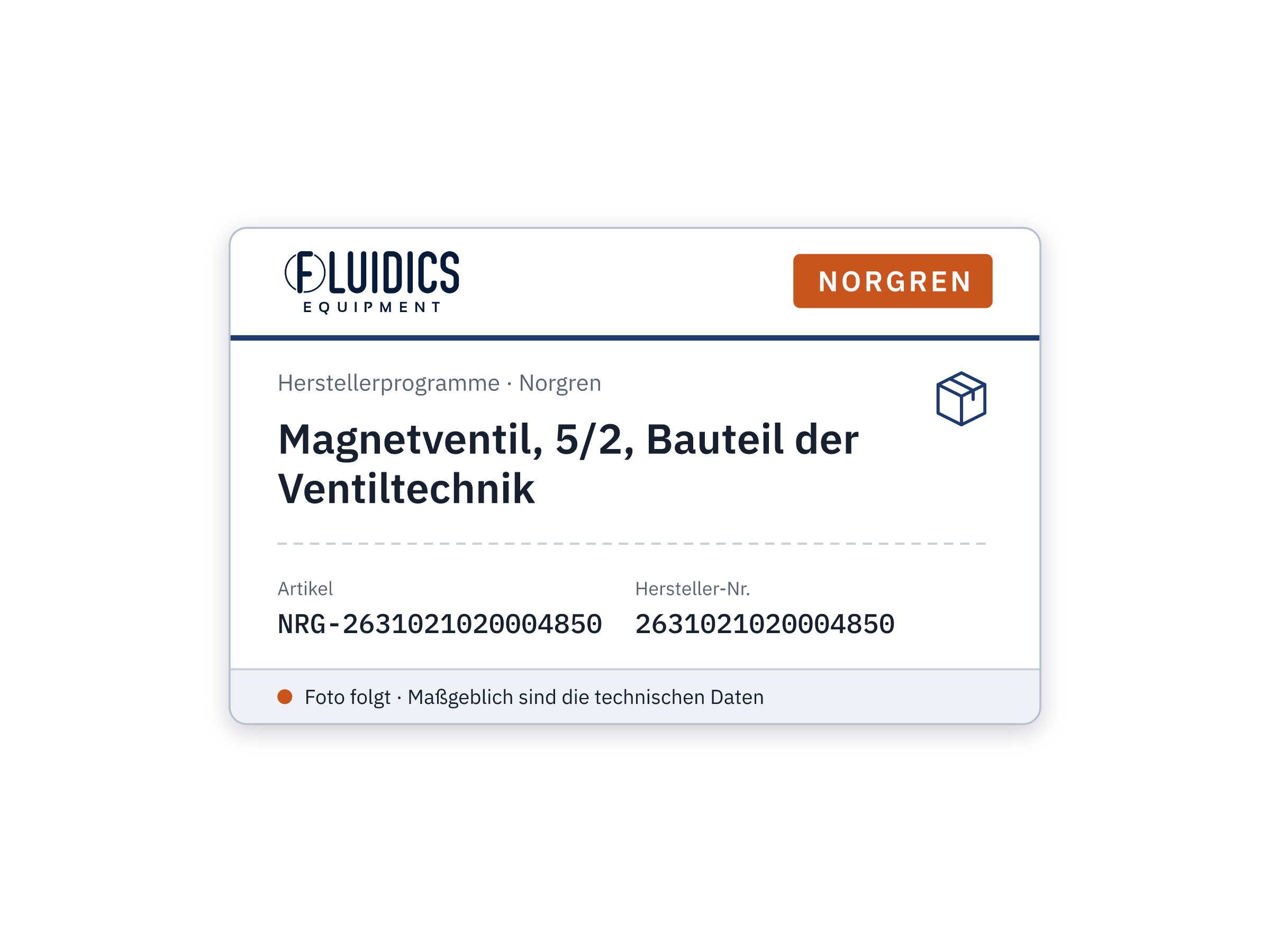 Magnetventil, 5/2, Bauteil der Ventiltechnik - Norgren 2631021020004850