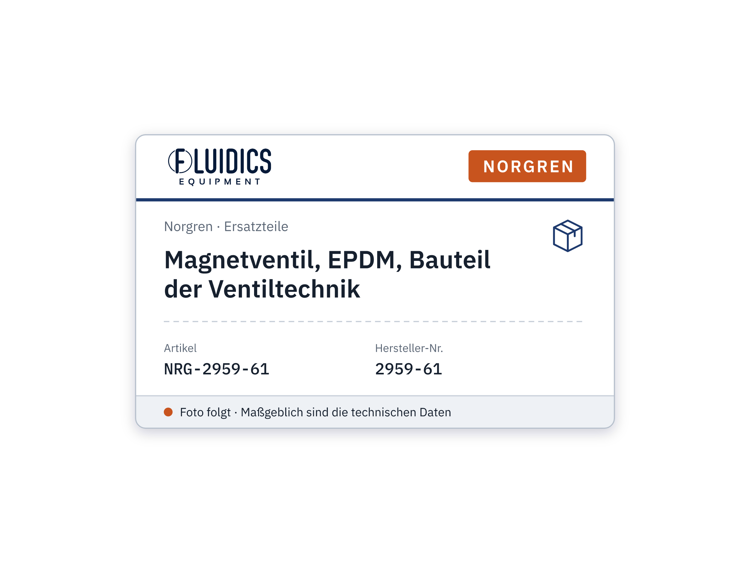 Magnetventil, EPDM, Bauteil der Ventiltechnik - Norgren 2959-61