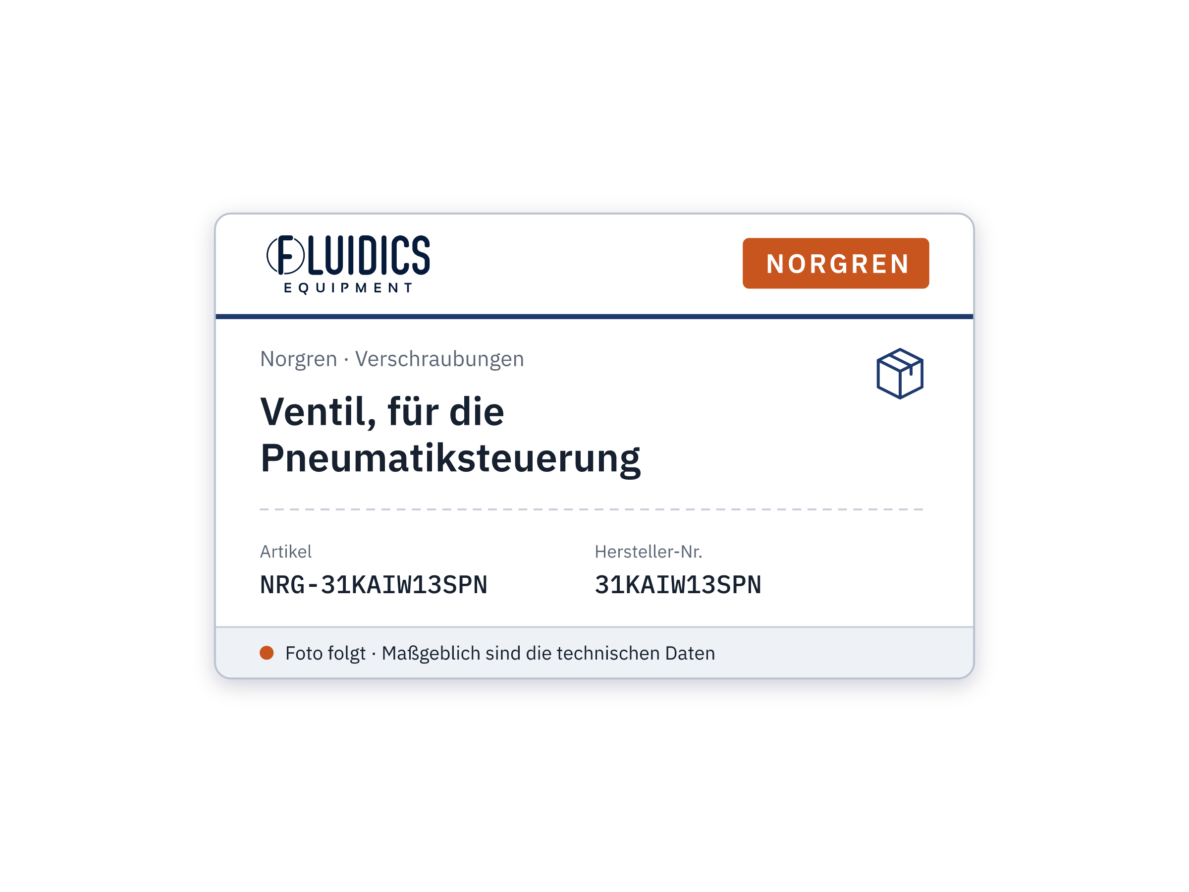 Ventil, für die Pneumatiksteuerung - Norgren 31KAIW13SPN