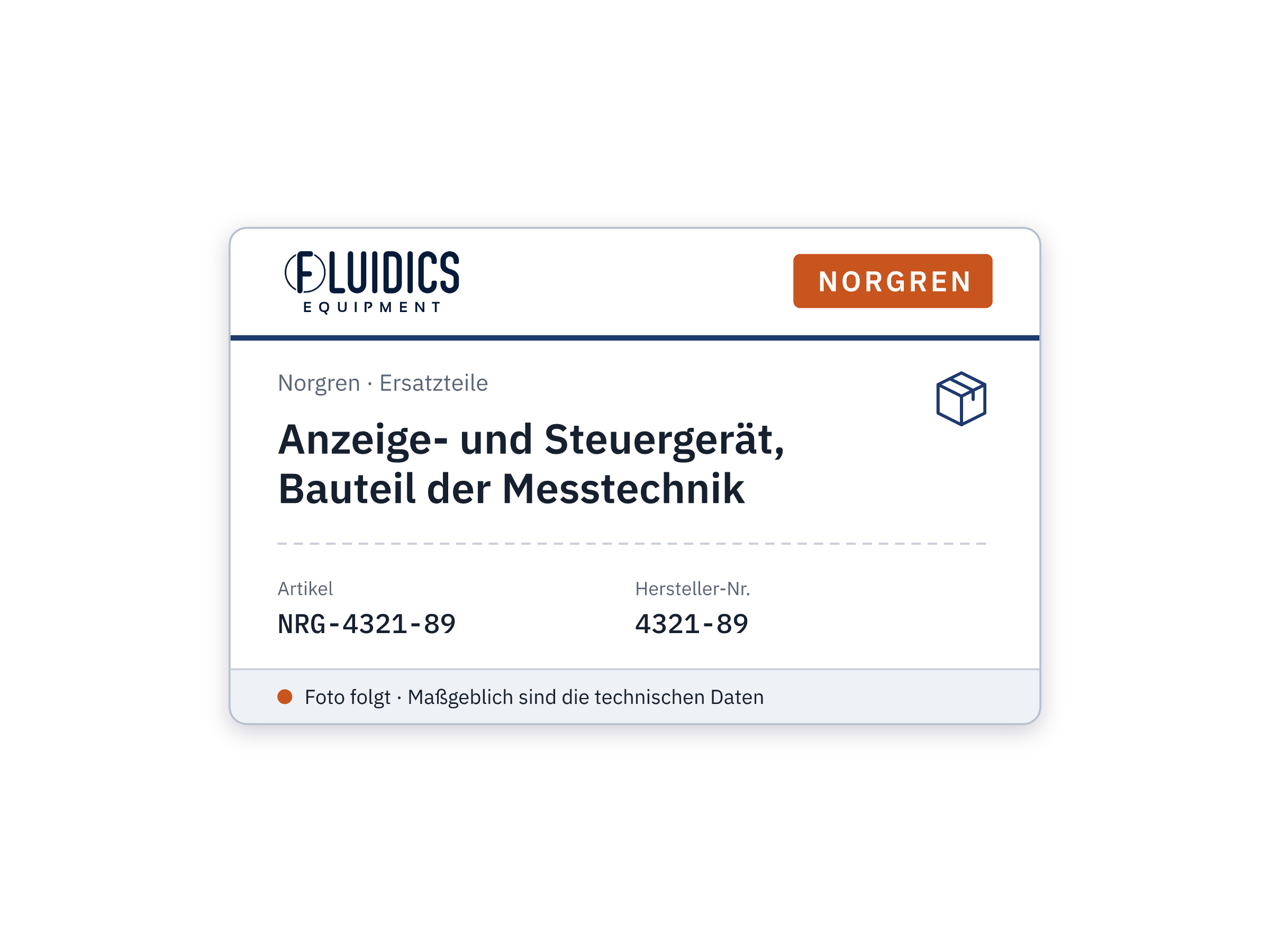 Anzeige- und Steuergerät, Bauteil der Messtechnik - Norgren 4321-89