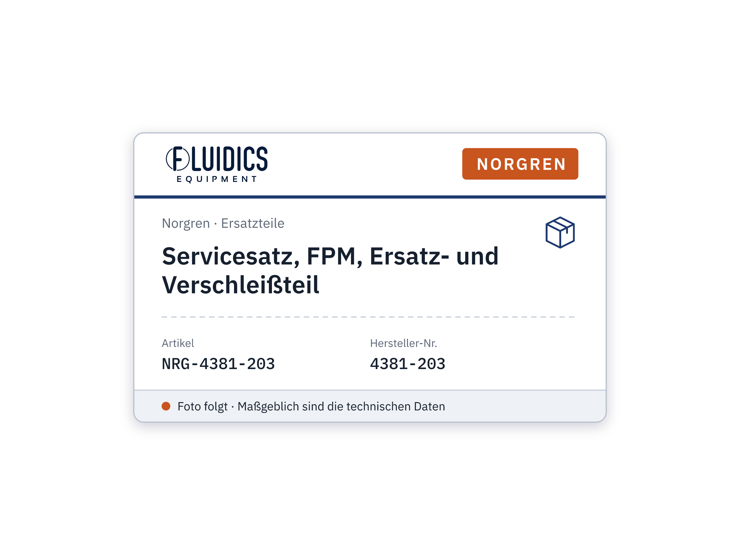 Servicesatz, FPM, Ersatz- und Verschleißteil - Norgren 4381-203