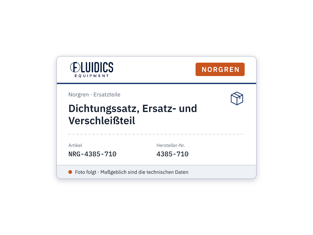 Dichtungssatz, Ersatz- und Verschleißteil - Norgren 4385-710