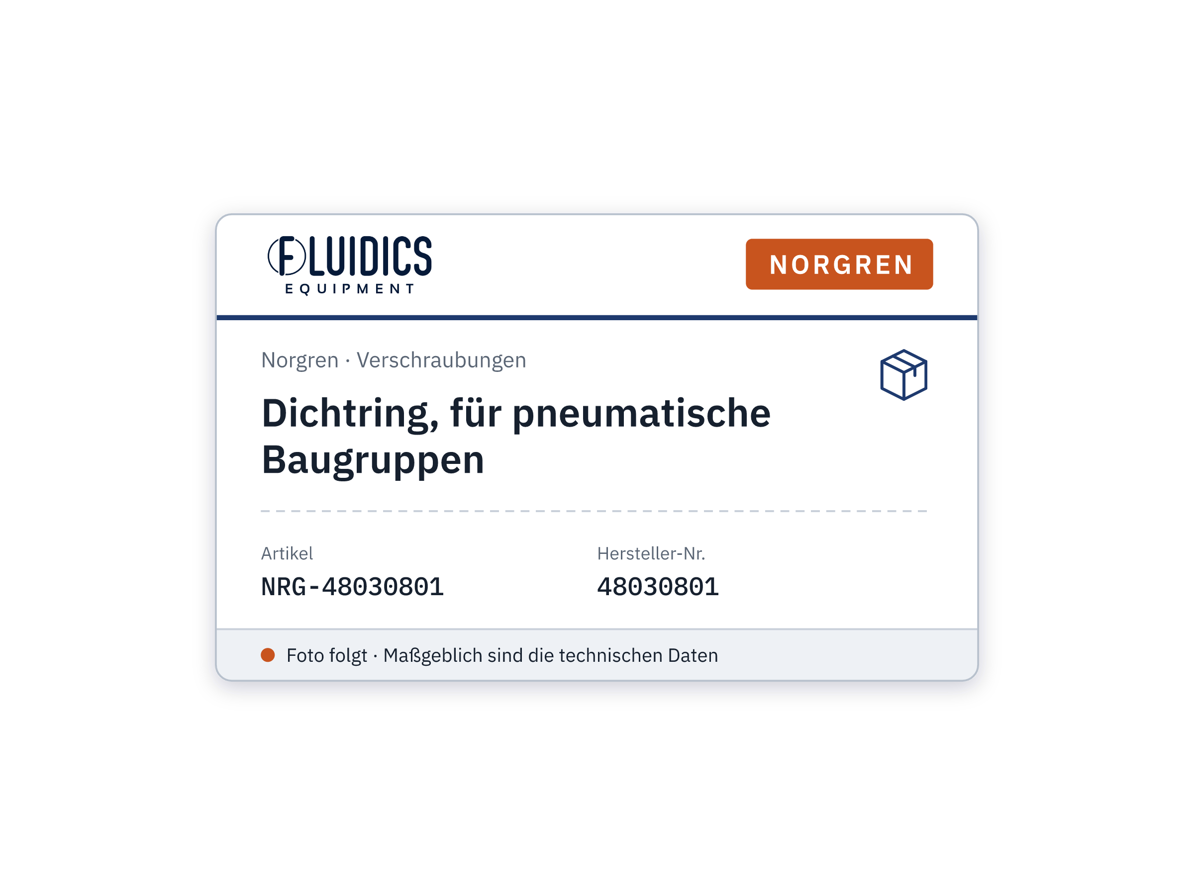 Dichtring, für pneumatische Baugruppen - Norgren 48030801