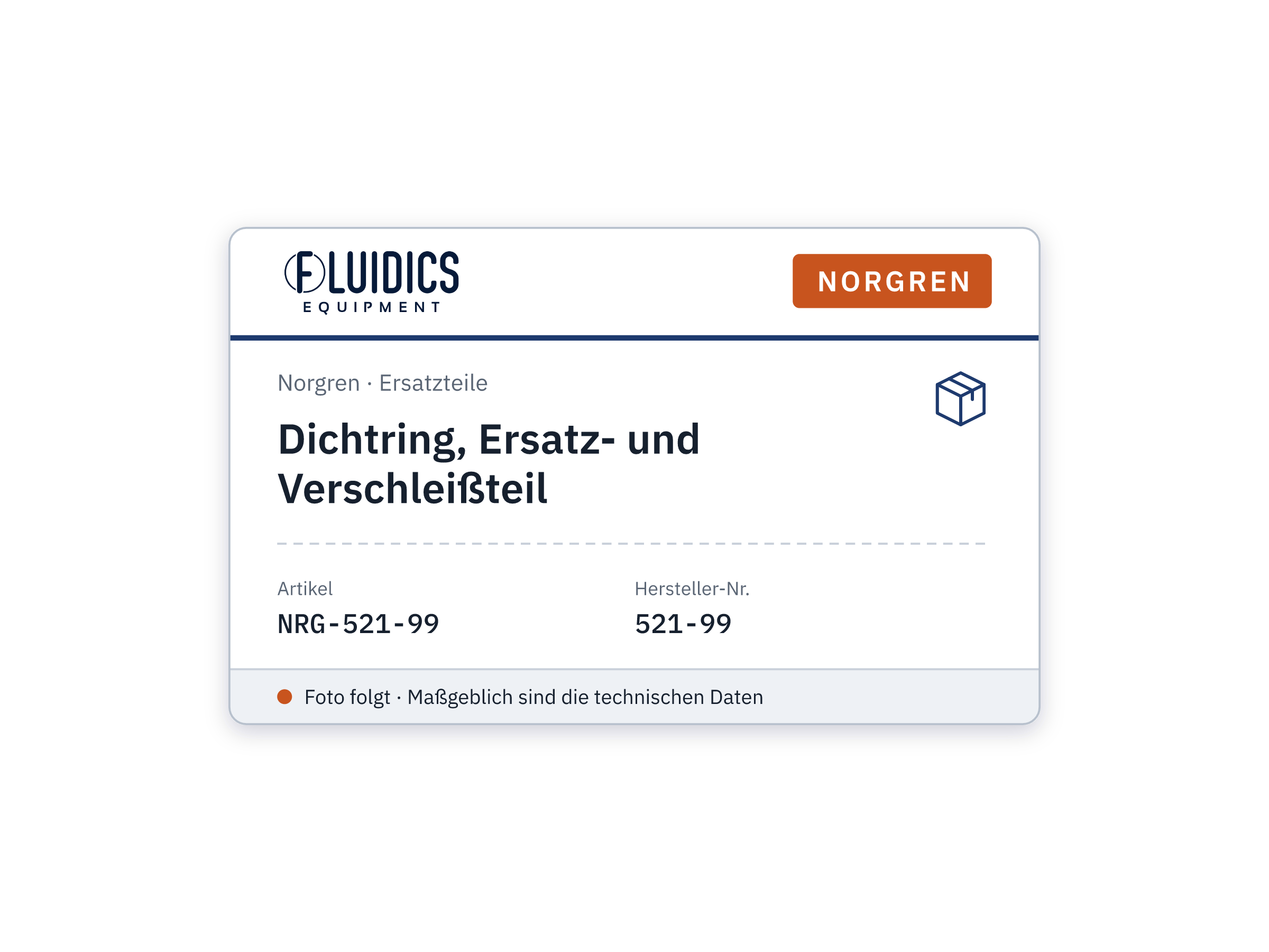 Dichtring, Ersatz- und Verschleißteil - Norgren 521-99