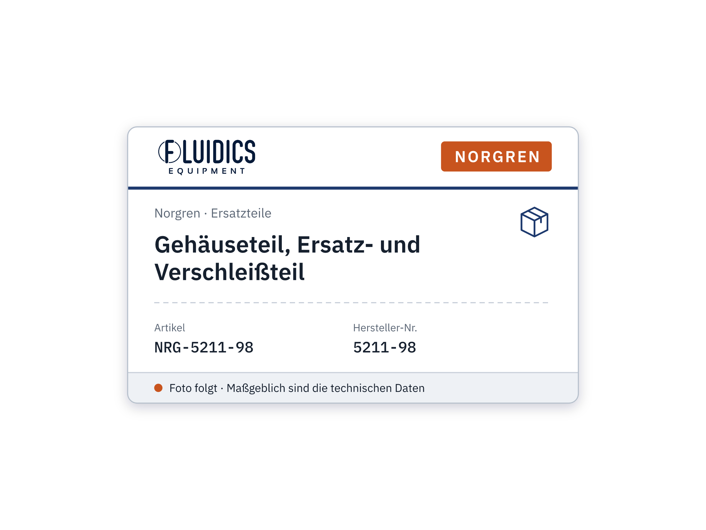 Gehäuseteil, Ersatz- und Verschleißteil - Norgren 5211-98