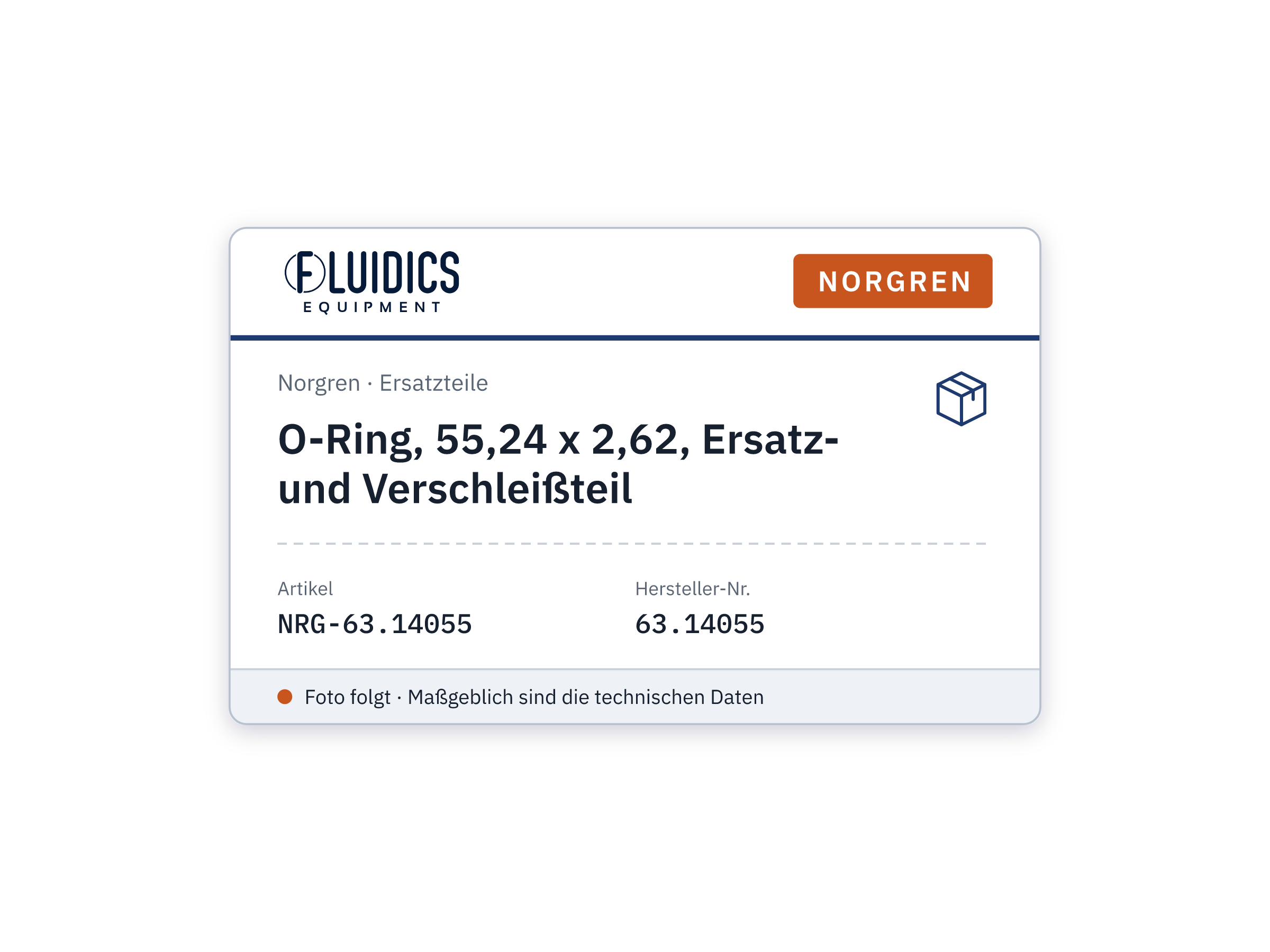 O-Ring, 55,24 x 2,62, Ersatz- und Verschleißteil - Norgren 63.14055