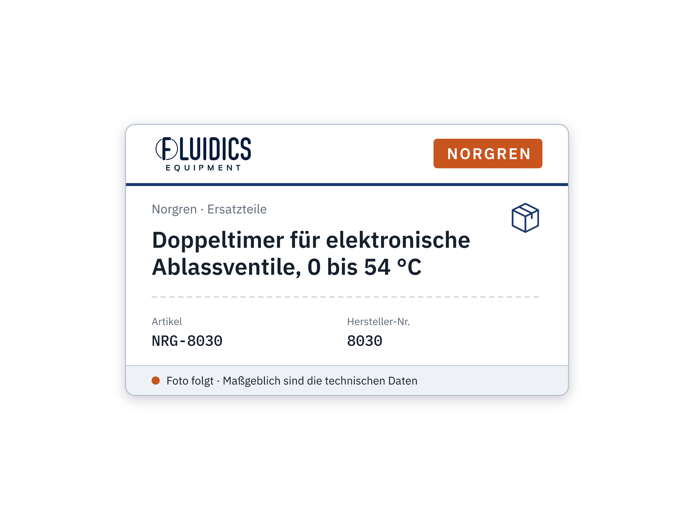 Doppeltimer für elektronische Ablassventile, 0 bis 54 °C - Norgren 8030