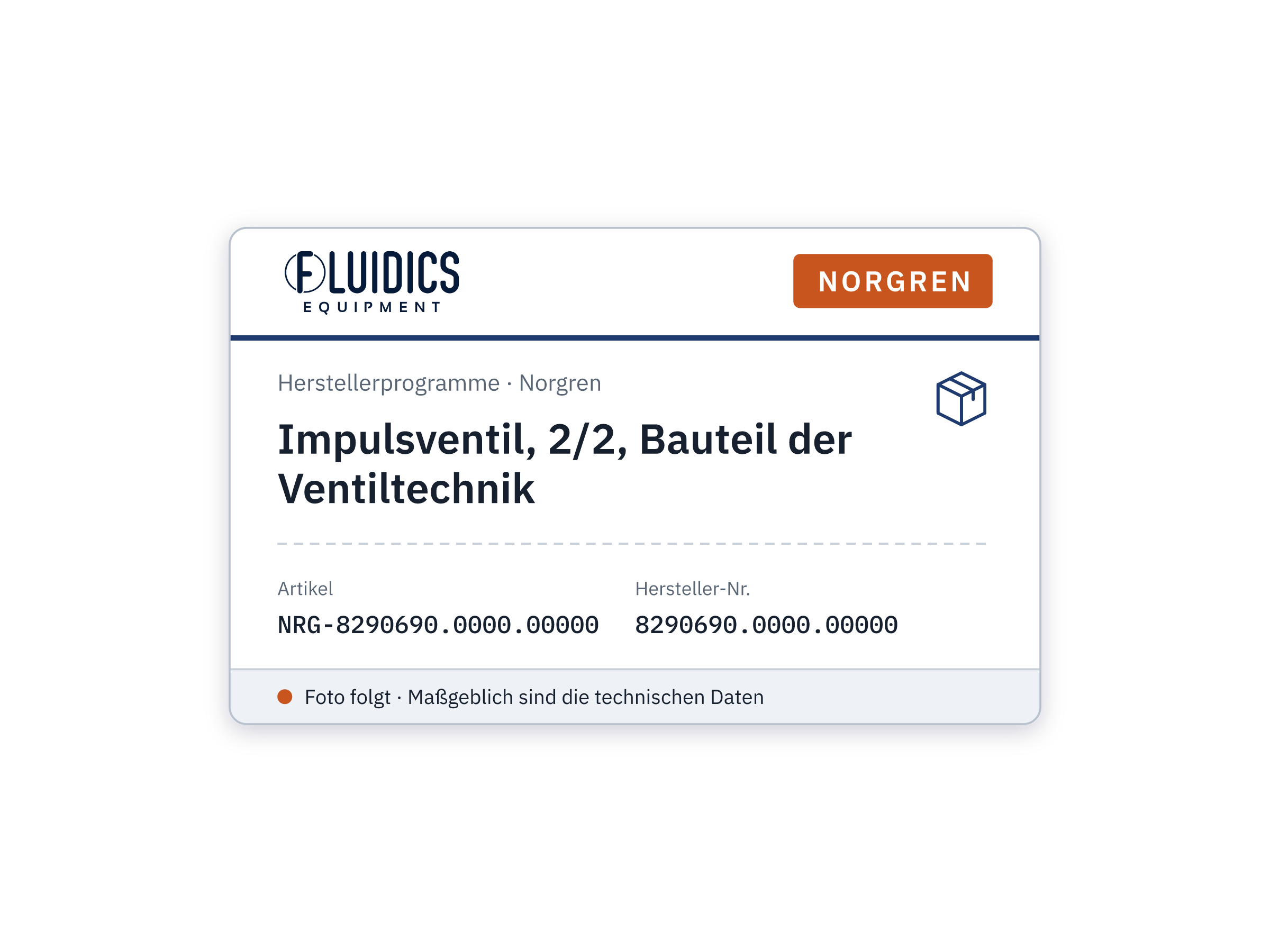 Impulsventil, 2/2, Bauteil der Ventiltechnik - Norgren 8290690.0000.00000