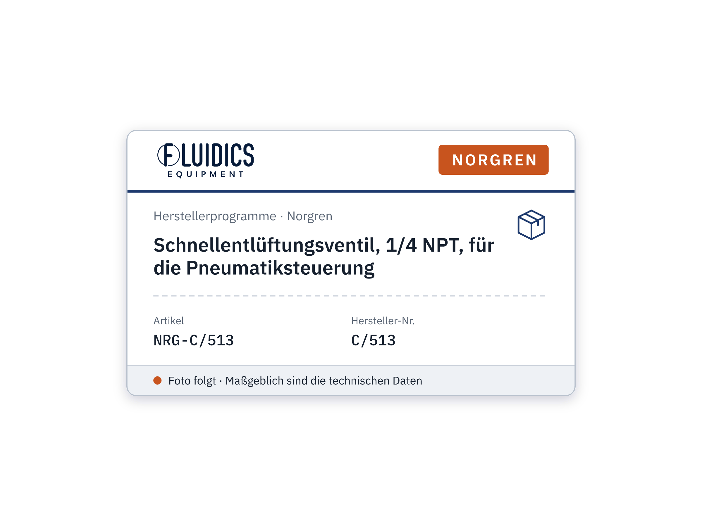 Schnellentlüftungsventil, 1/4 NPT, für die Pneumatiksteuerung - Norgren C/513