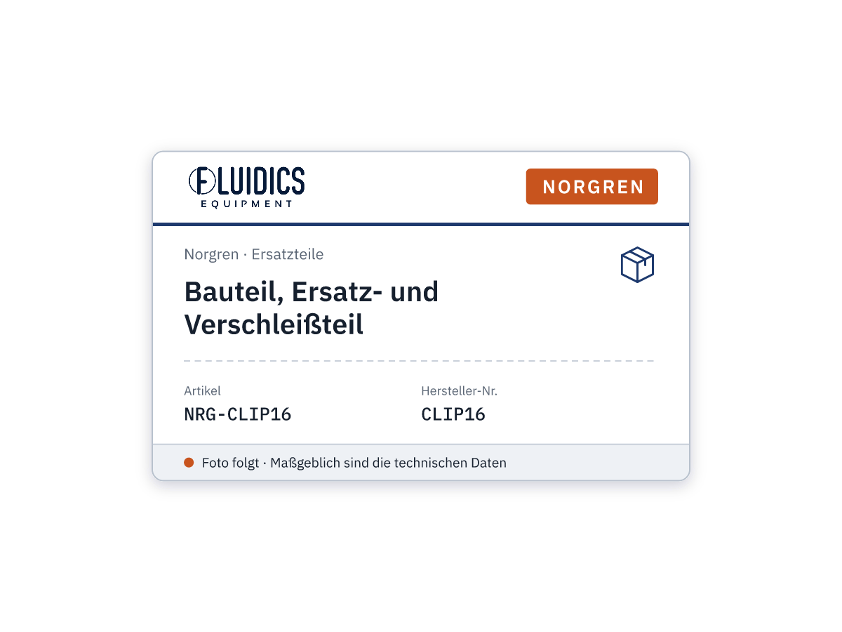 Bauteil, Ersatz- und Verschleißteil - Norgren CLIP16