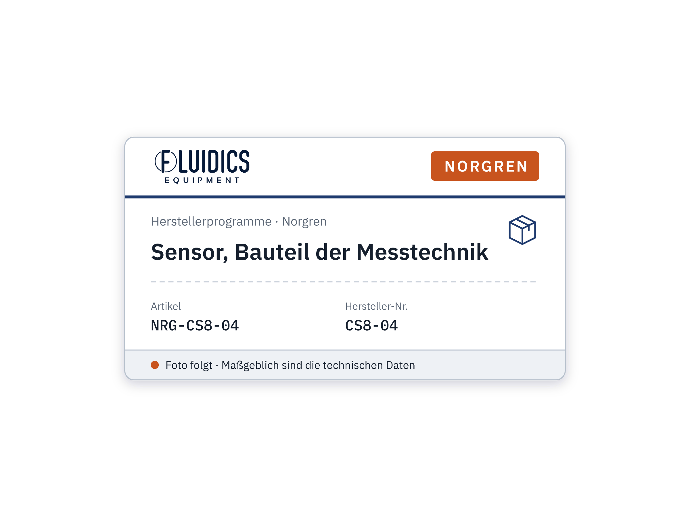 Sensor, measuring technology component - Norgren CS8-04