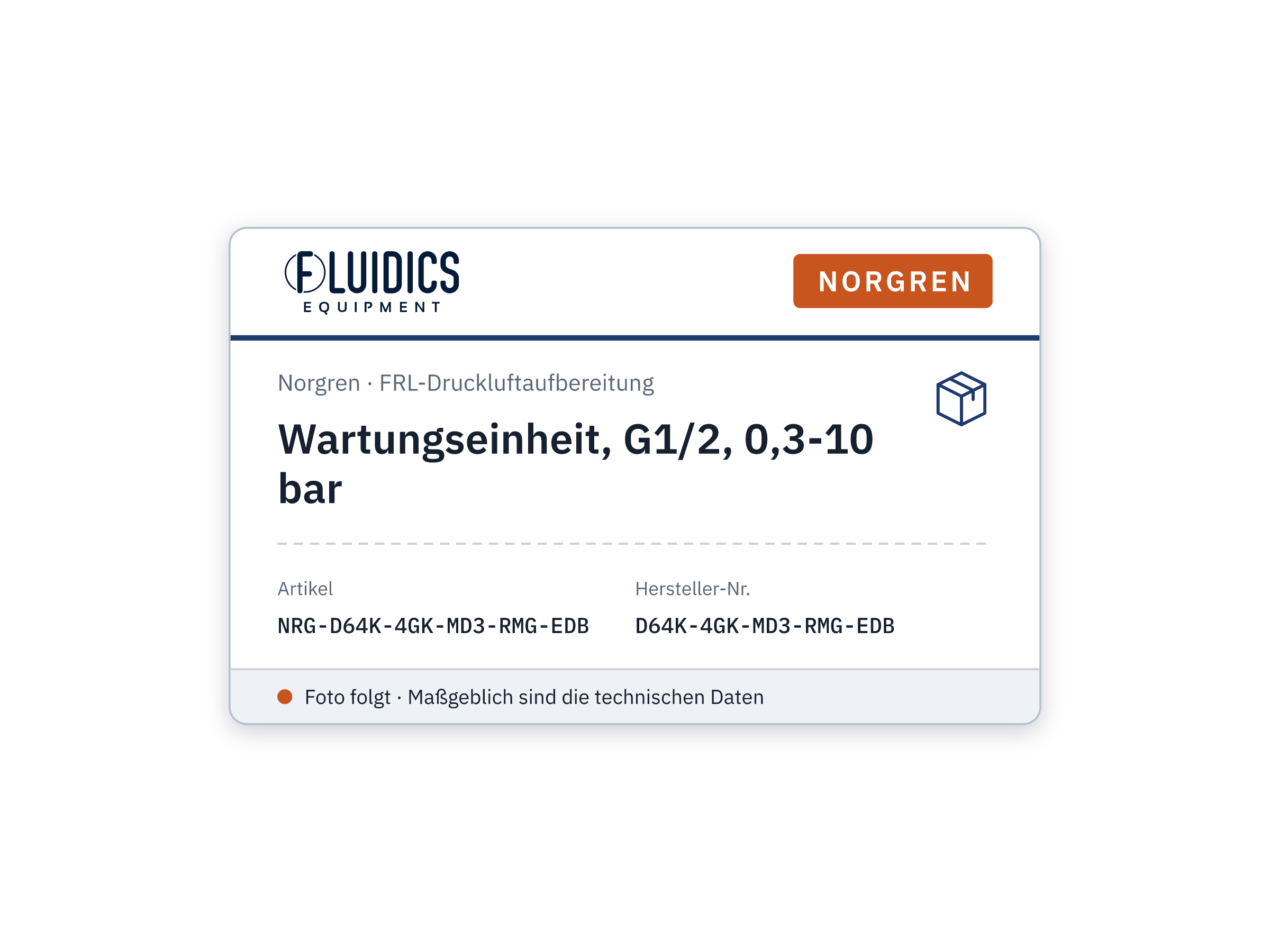Air preparation unit, G1/2, 0.3-10 bar - Norgren D64K-4GK-MD3-RMG-EDB