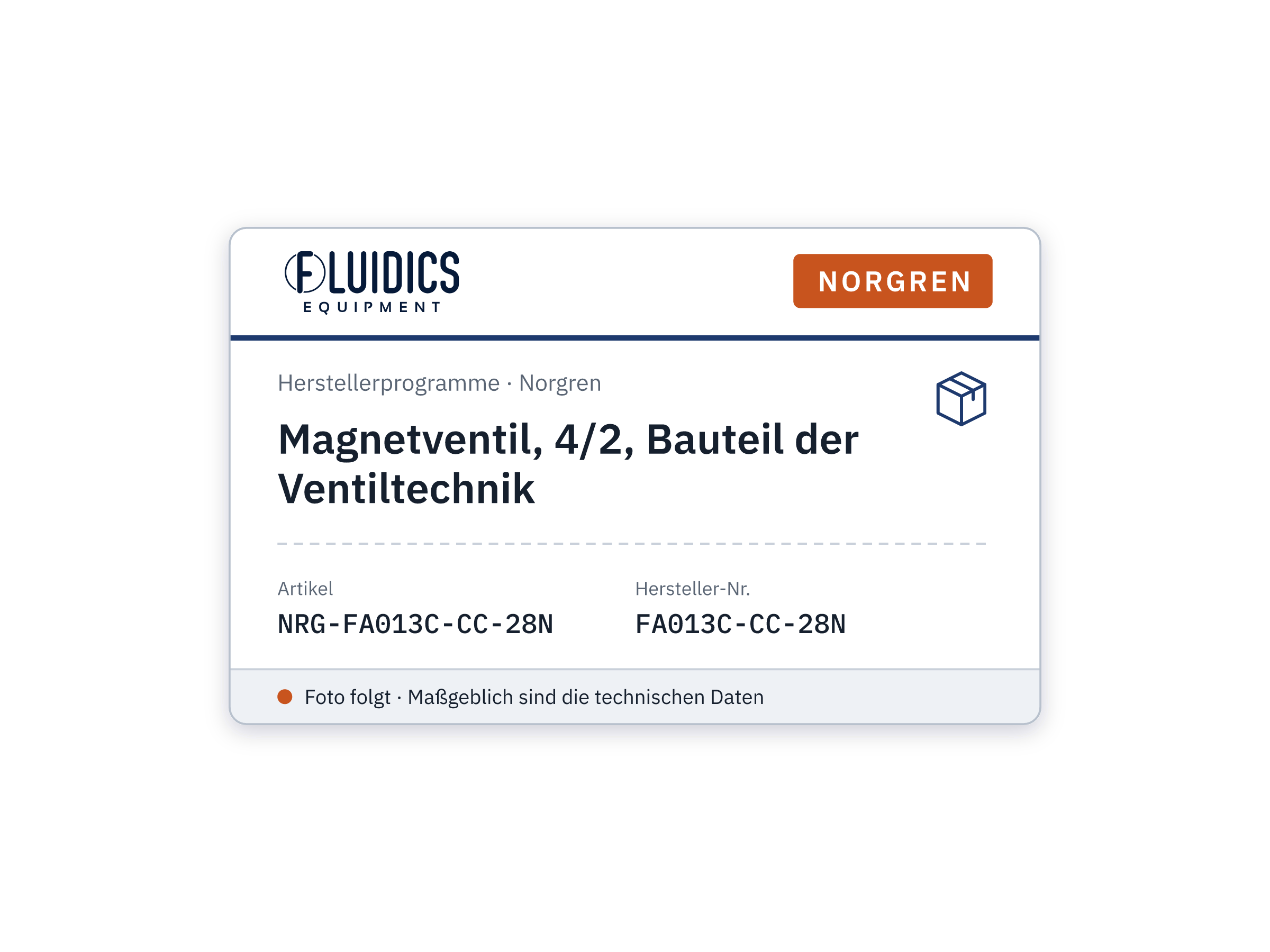 Magnetventil, 4/2, Bauteil der Ventiltechnik - Norgren FA013C-CC-28N