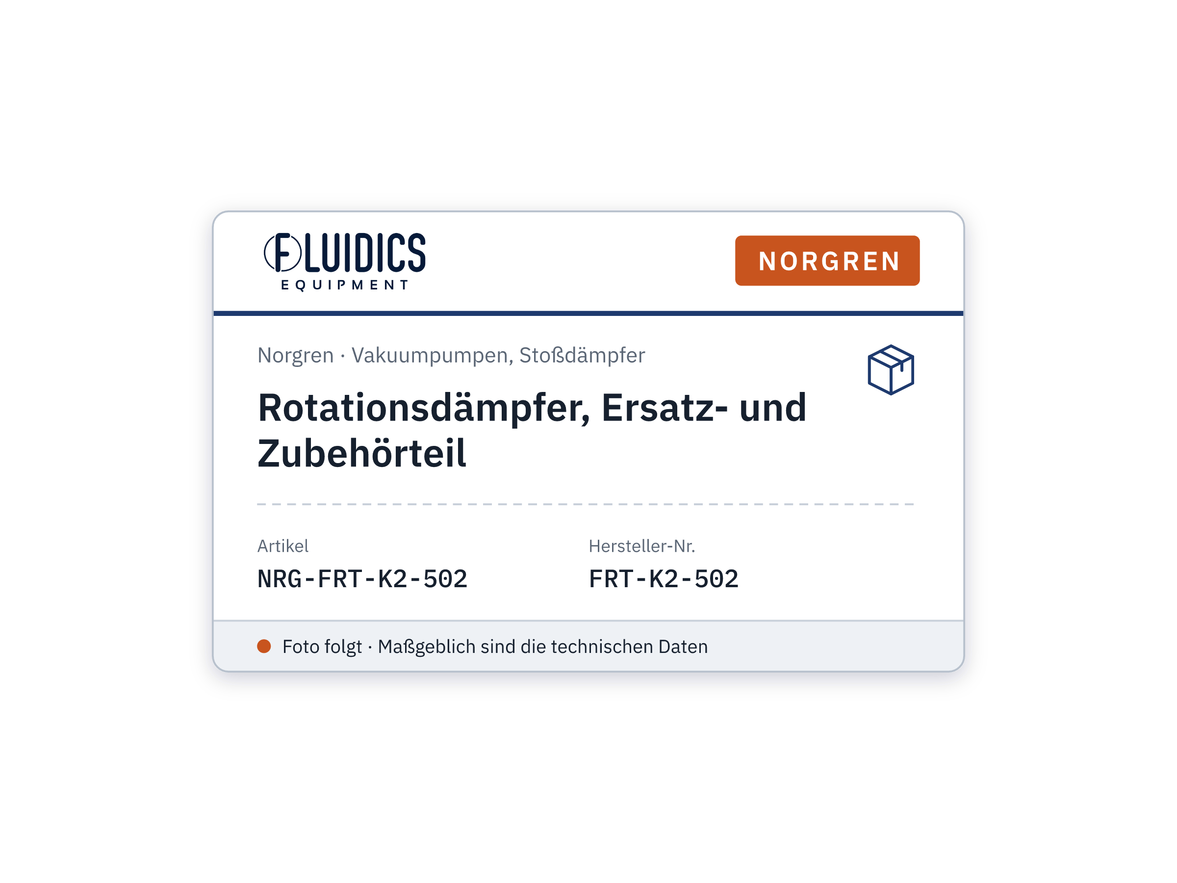 Rotationsdämpfer, Ersatz- und Zubehörteil - Norgren FRT-K2-502