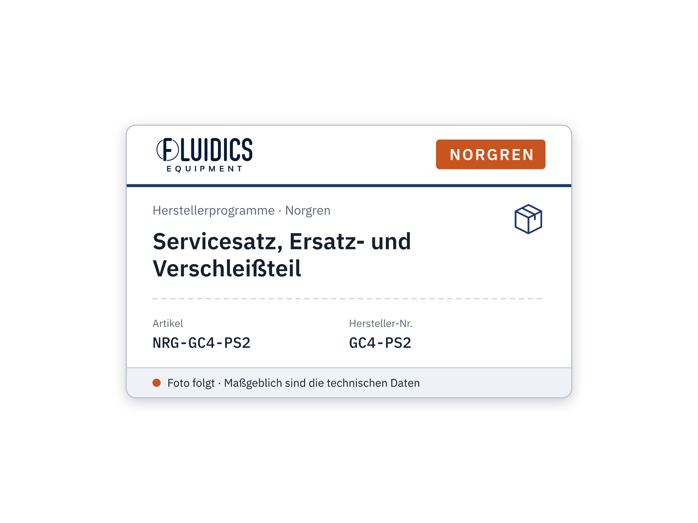 Servicesatz, Ersatz- und Verschleißteil - Norgren GC4-PS2
