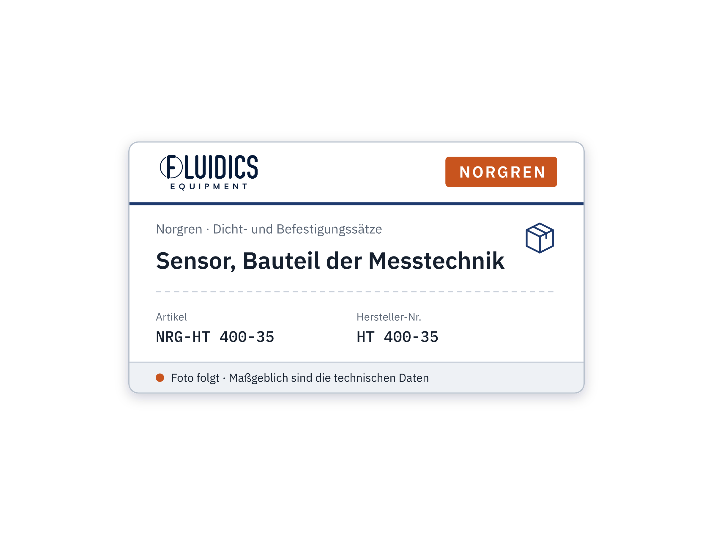Sensor, Bauteil der Messtechnik - Norgren HT 400-35