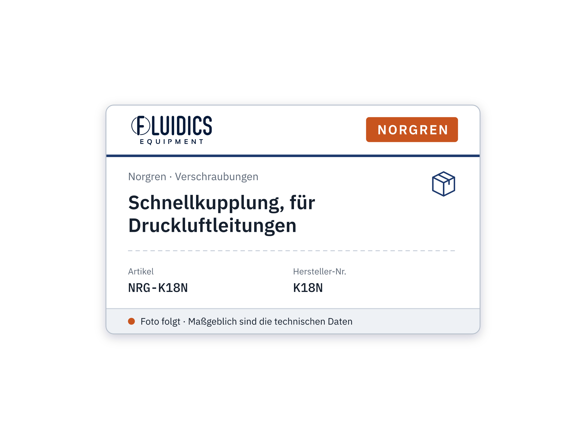Schnellkupplung, für Druckluftleitungen - Norgren K18N