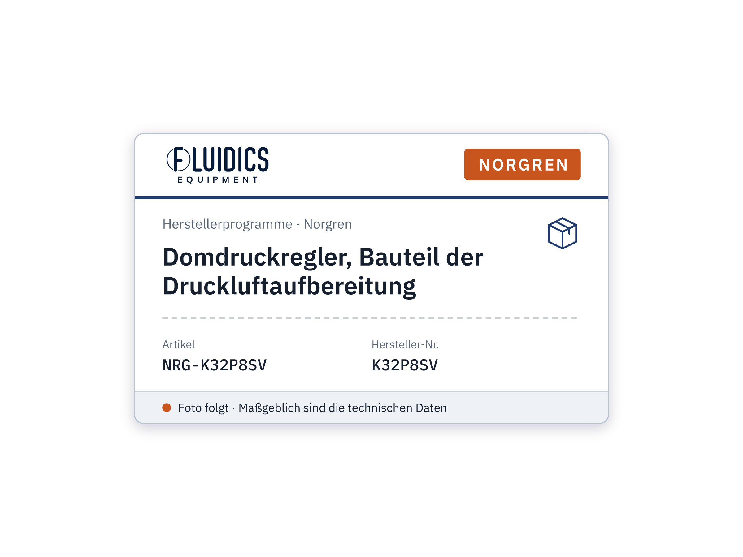 Dome loaded pressure regulator, air preparation component - Norgren K32P8SV