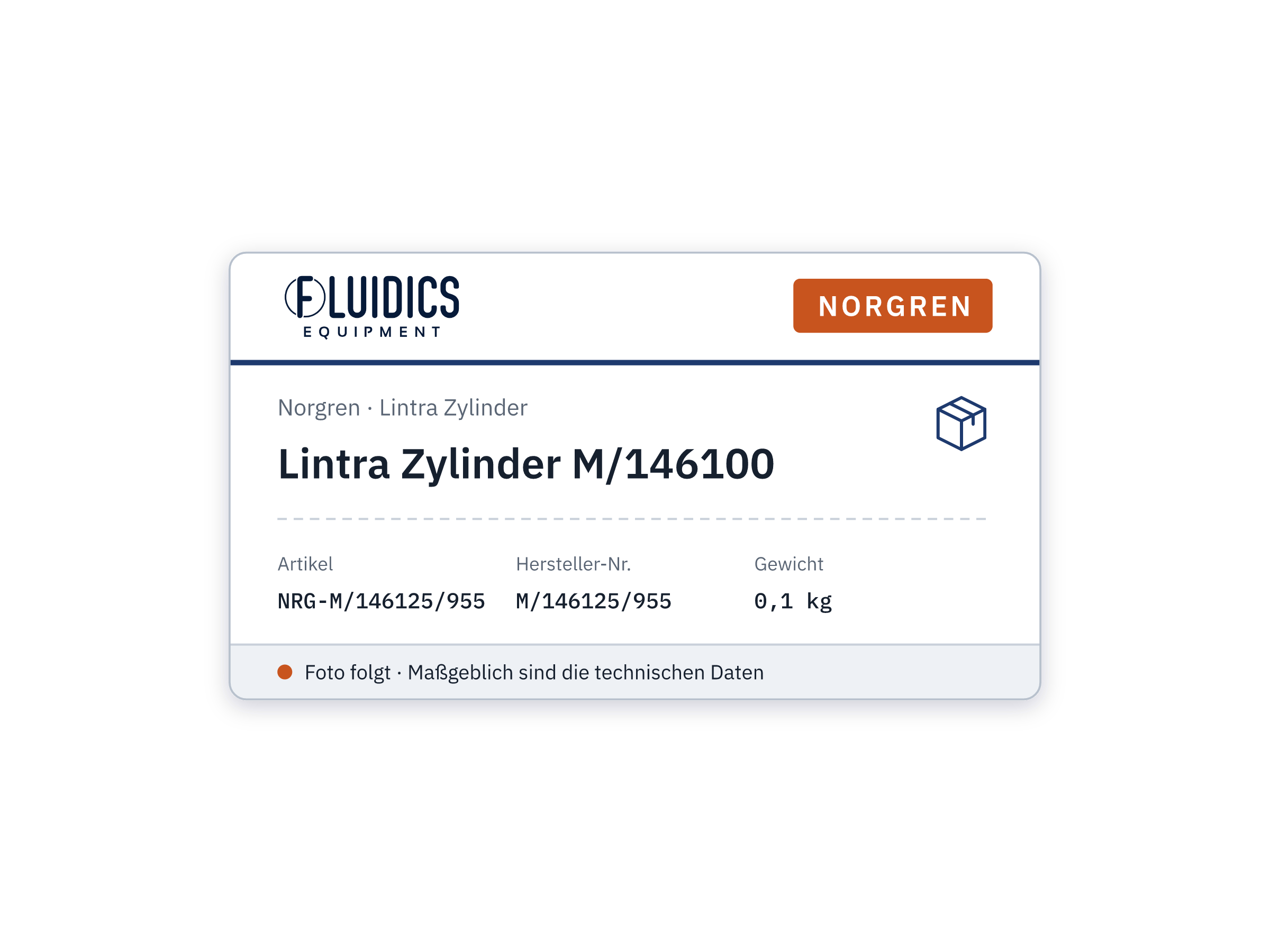 Lintra Zylinder M/146100 - Norgren M/146125/955