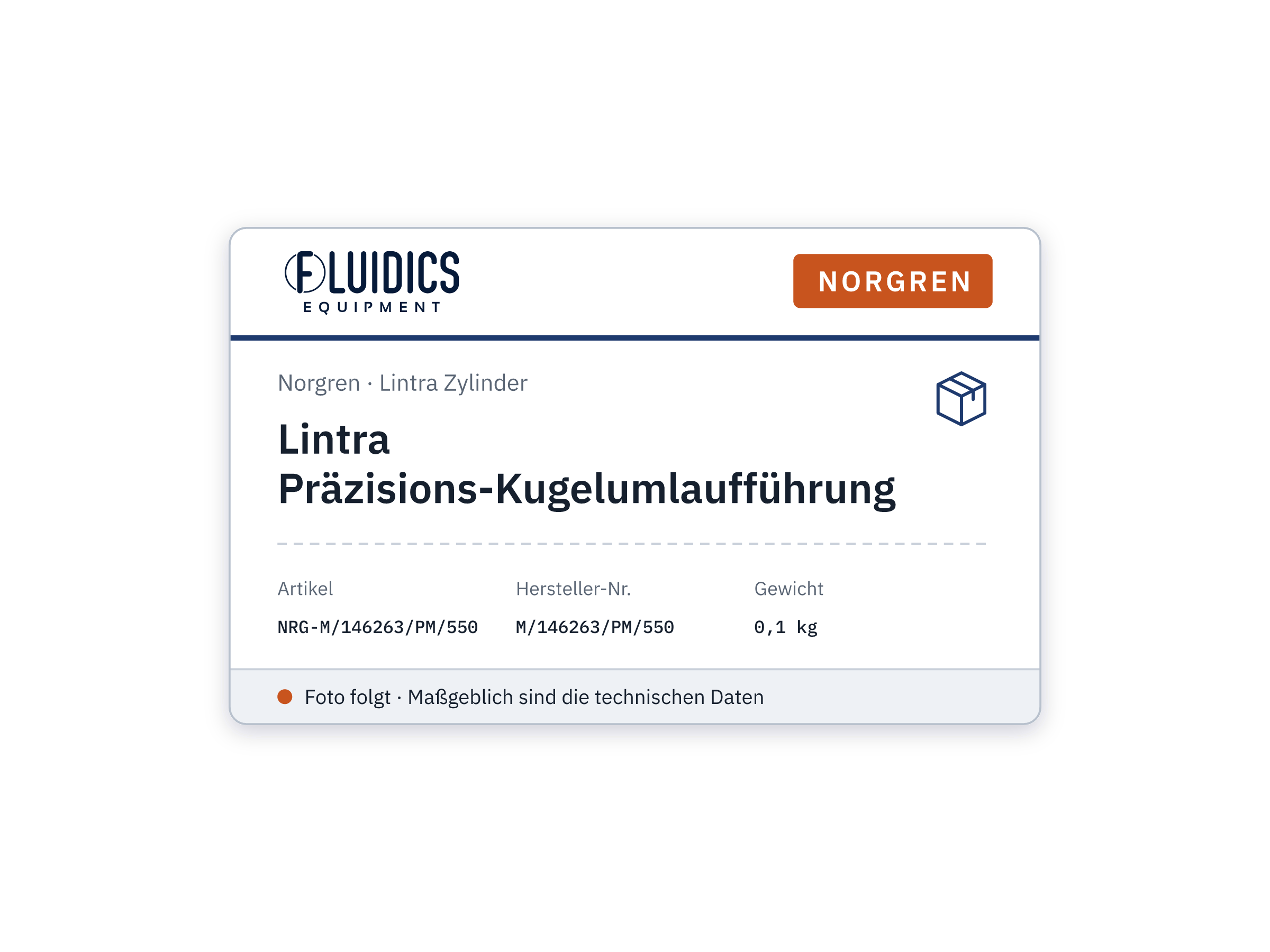 Lintra Präzisions-Kugelumlaufführung - Norgren M/146263/PM/550