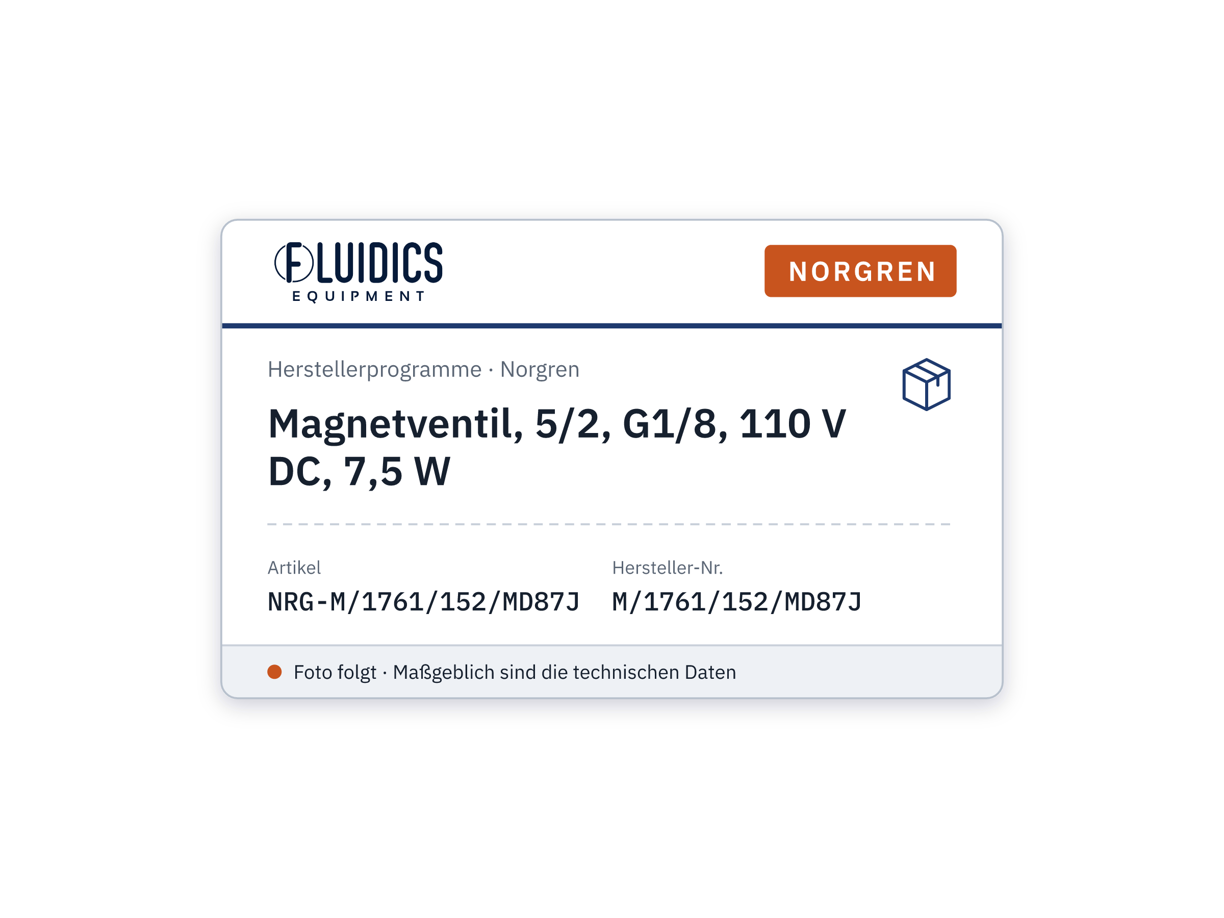 Magnetventil, 5/2, G1/8, 110 V DC, 7,5 W - Norgren M/1761/152/MD87J