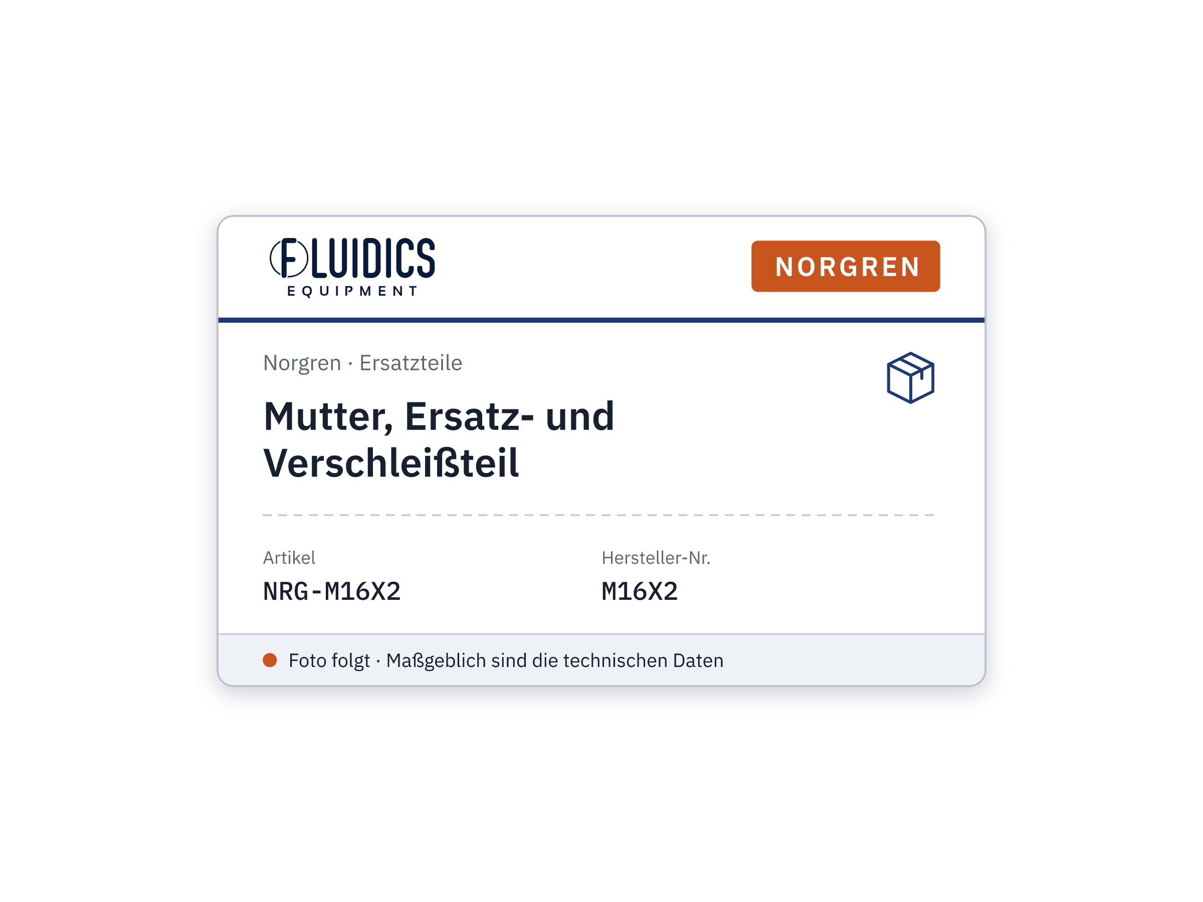 Mutter, Ersatz- und Verschleißteil - Norgren M16X2