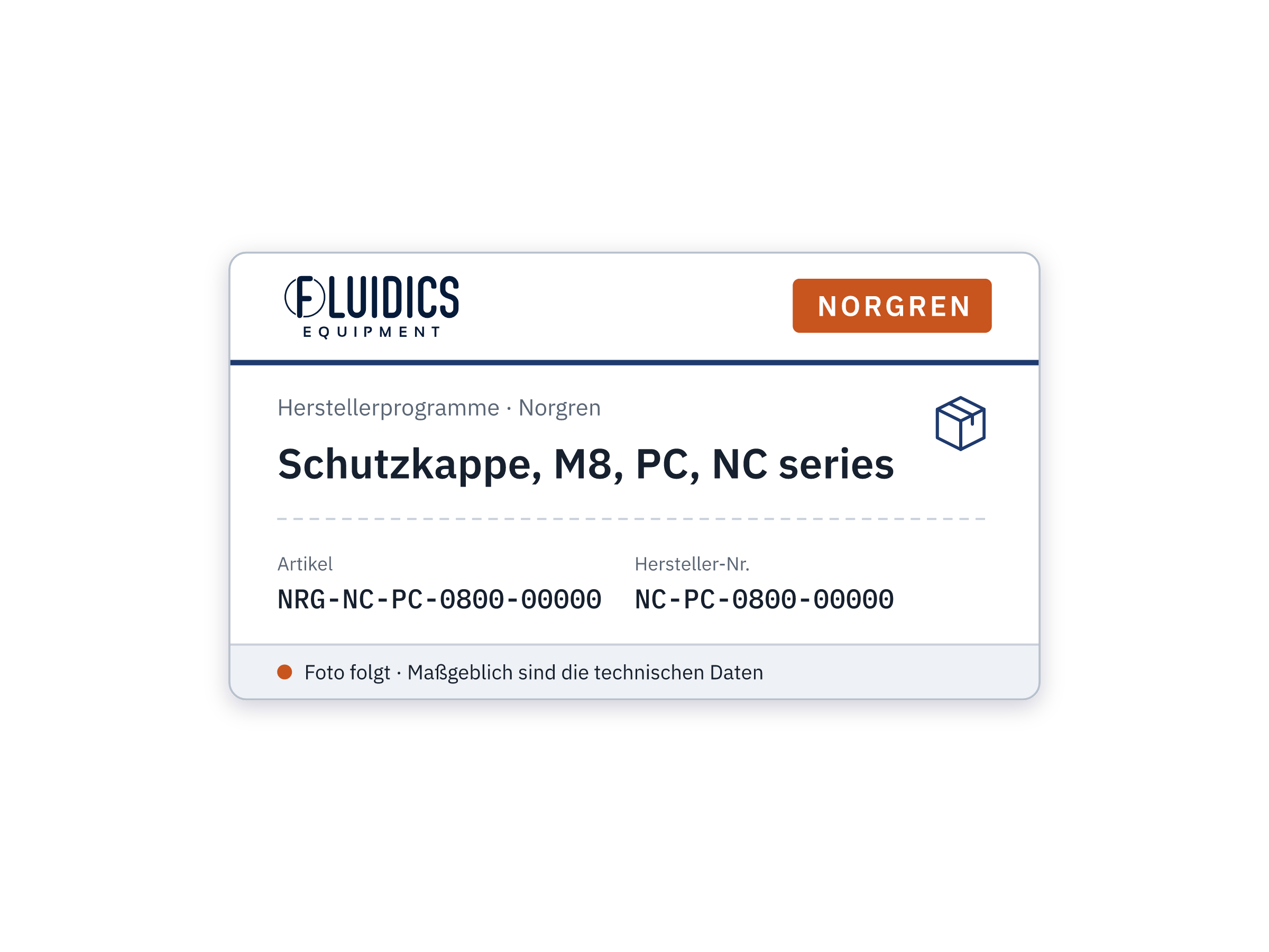 Protective cap, M8, PC, NC series - Norgren NC-PC-0800-00000
