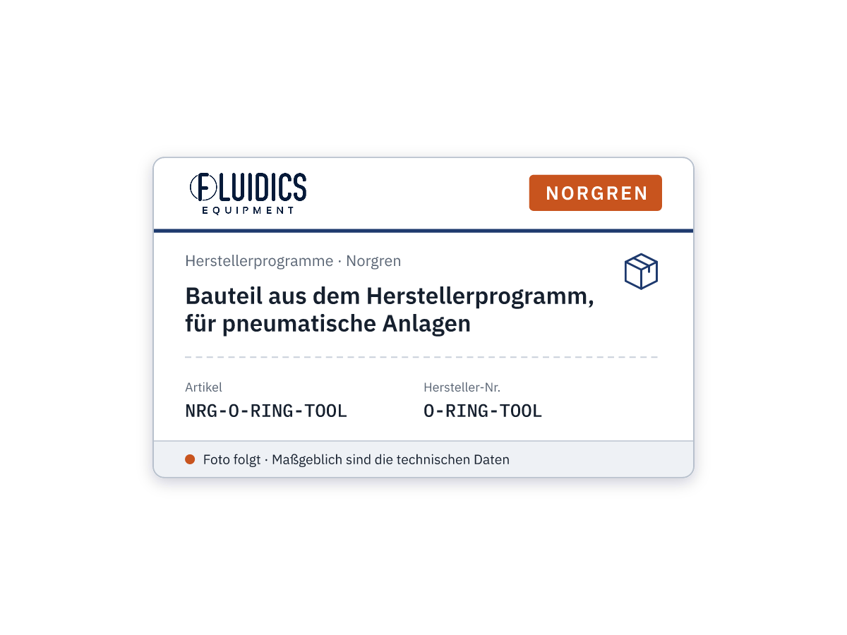 Bauteil aus dem Herstellerprogramm, für pneumatische Anlagen - Norgren O-RING-TOOL