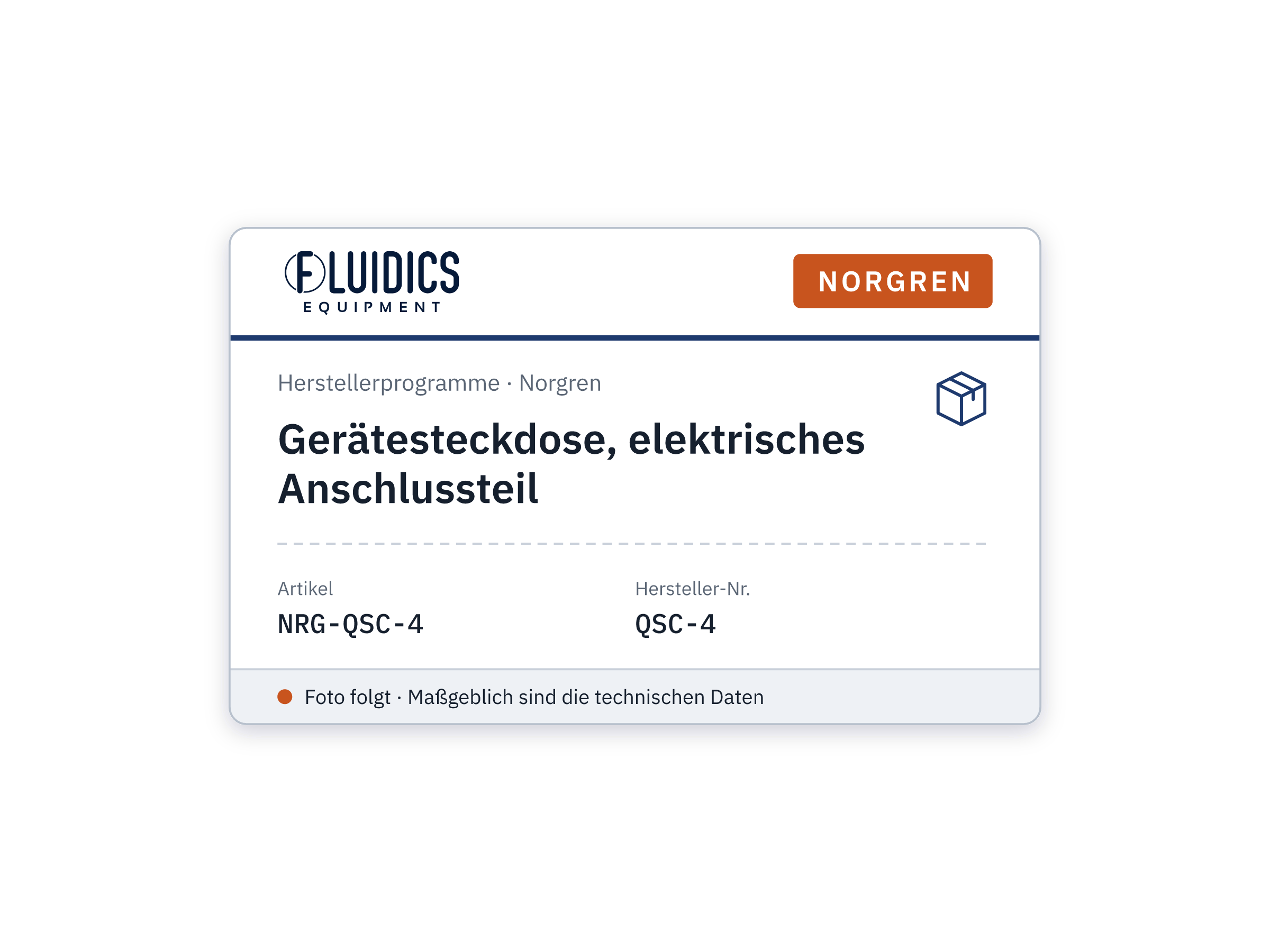 Valve connector, electrical connection part - Norgren QSC-4