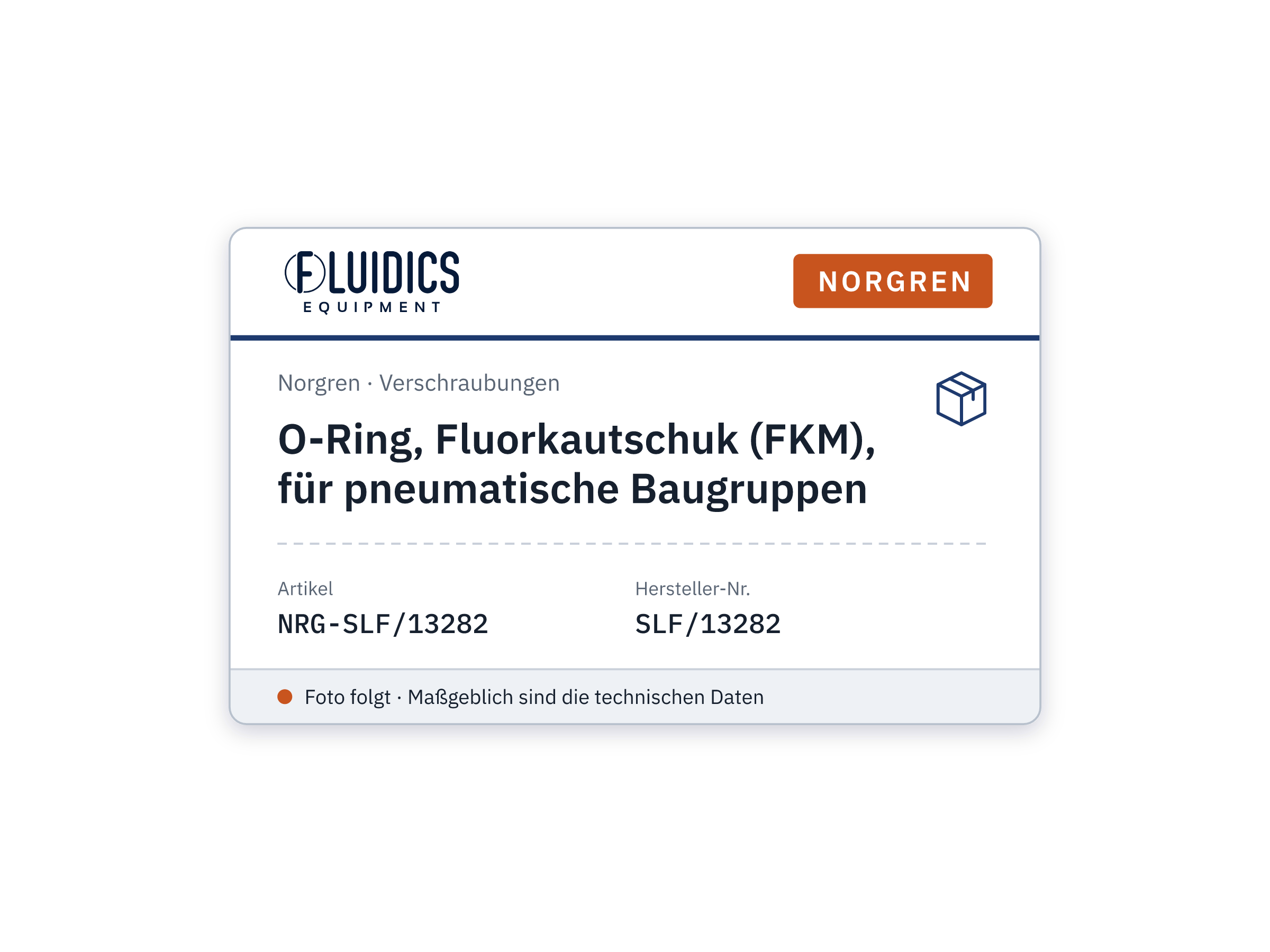 O-Ring, Fluorkautschuk (FKM), für pneumatische Baugruppen - Norgren SLF/13282